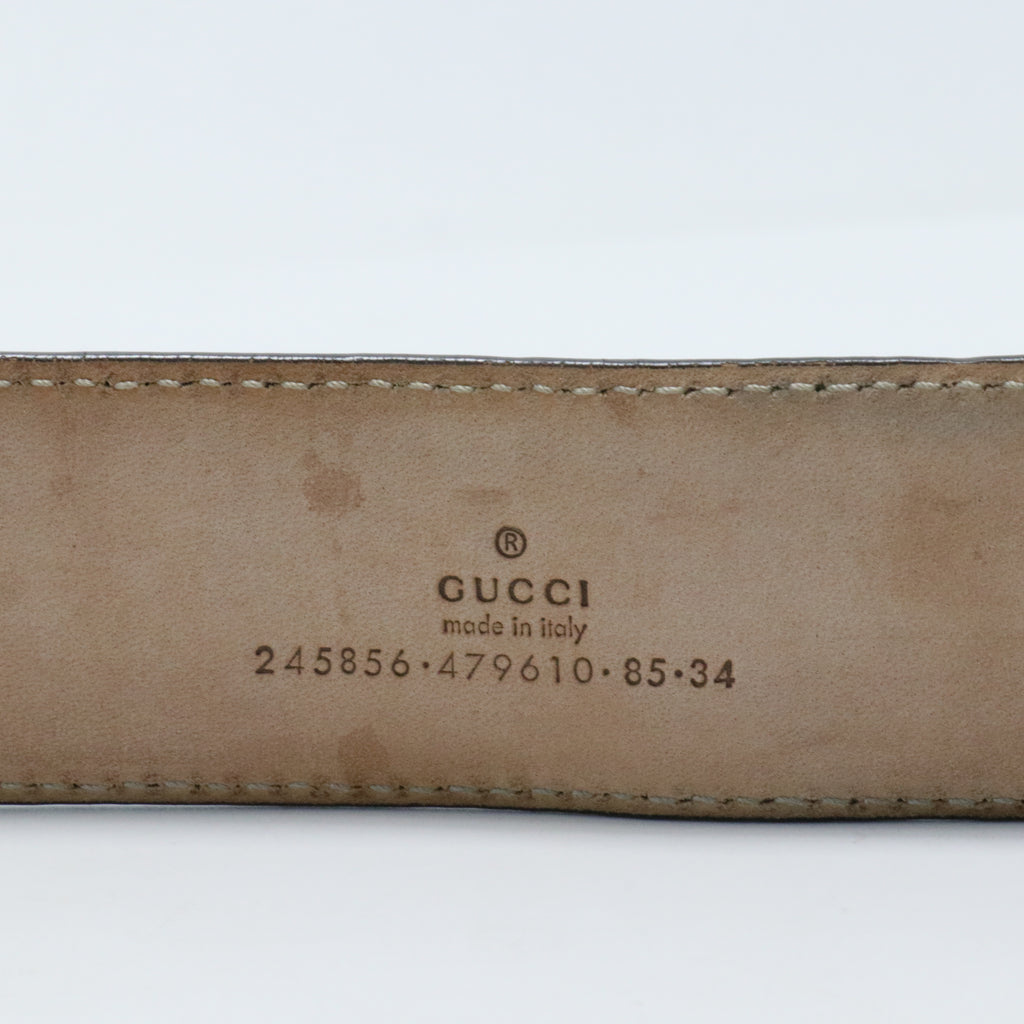 Guccissima  GG Heart Buckle Belt85/34