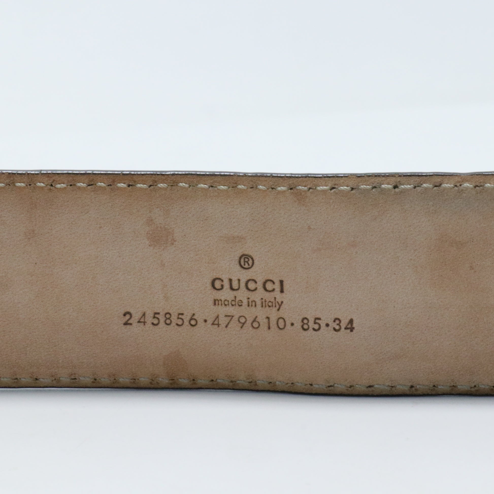 Guccissima  GG Heart Buckle Belt85/34