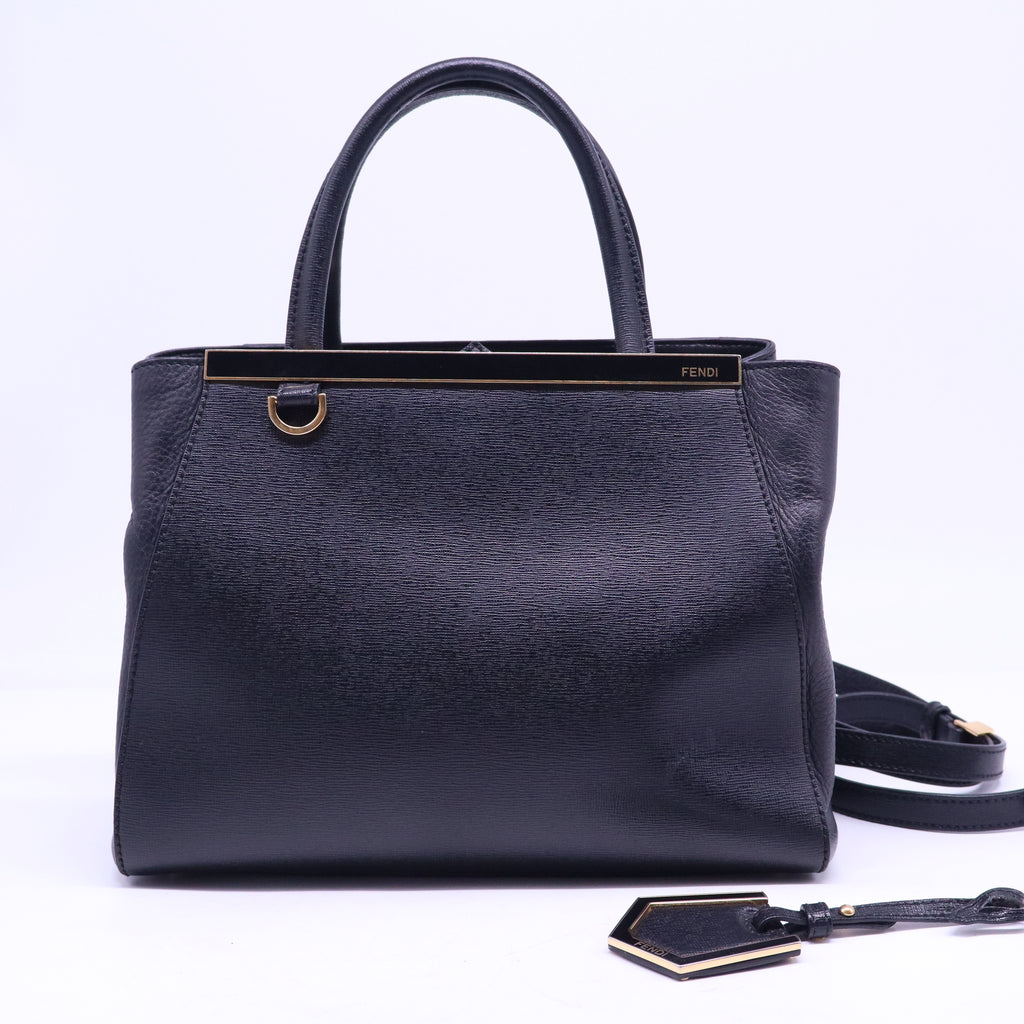 Vitello Elite Apple Charm Petite 2Jours Tote Black B21164