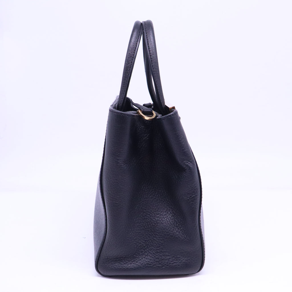 Vitello Elite Apple Charm Petite 2Jours Tote Black B21164