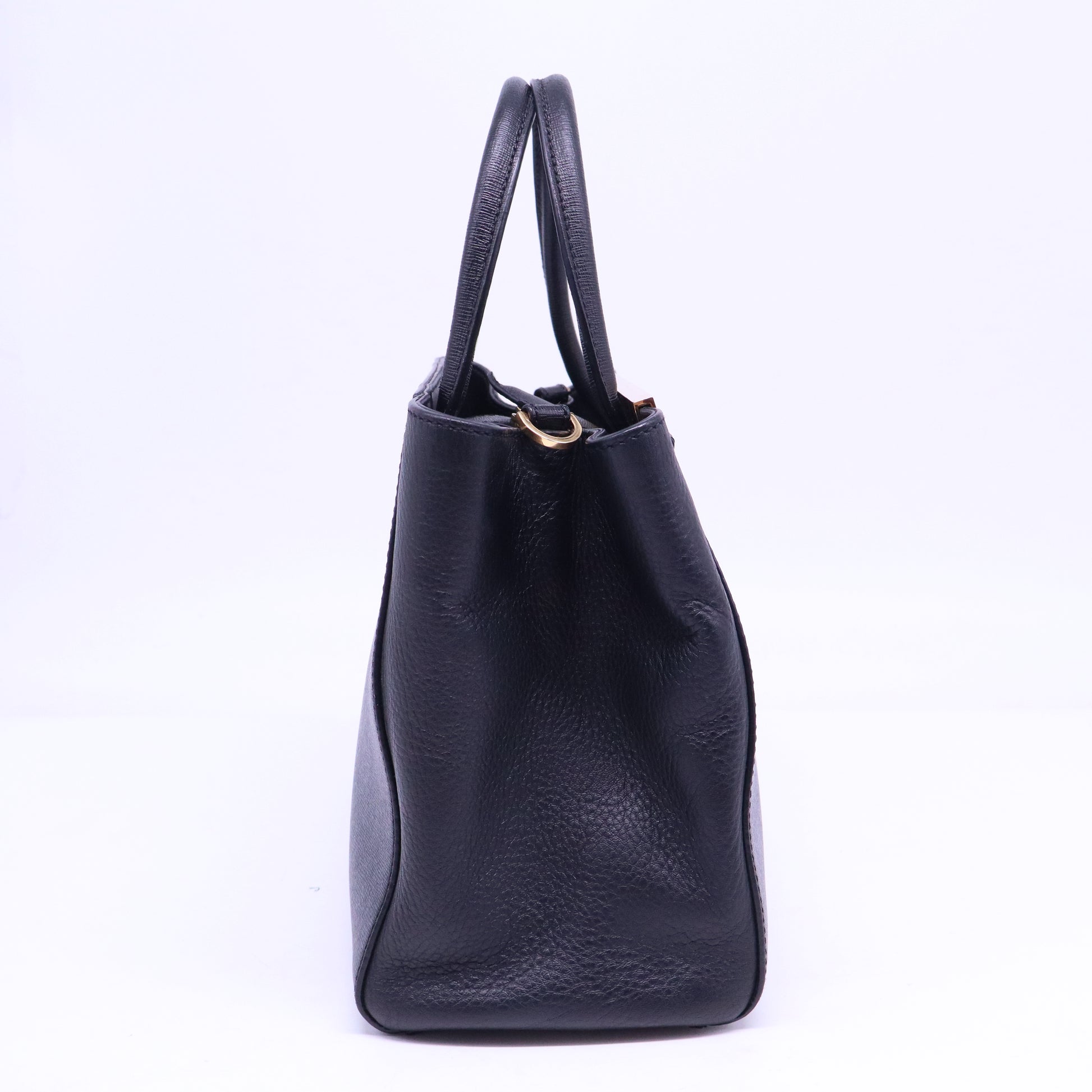 Vitello Elite Apple Charm Petite 2Jours Tote Black B21164