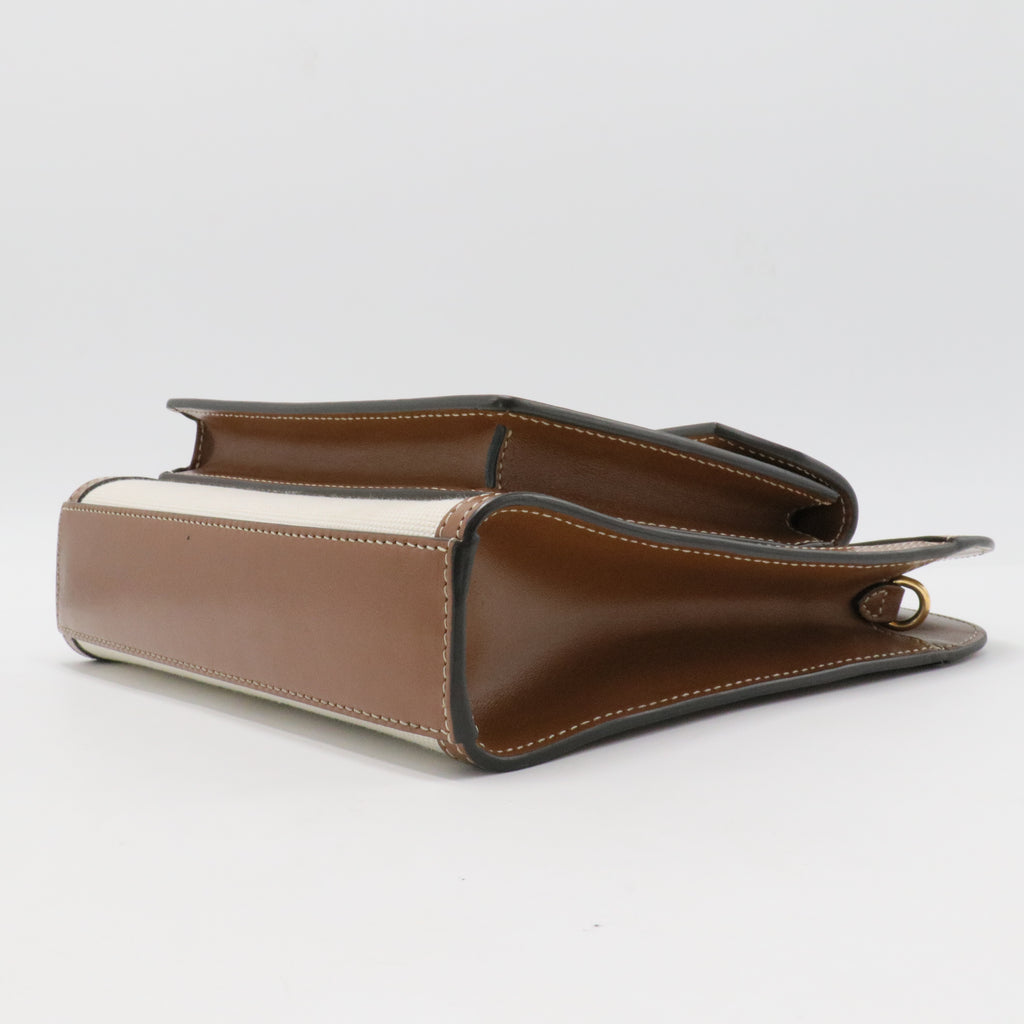 Logo Pocket Tote Canvas with Leather Mini - twins