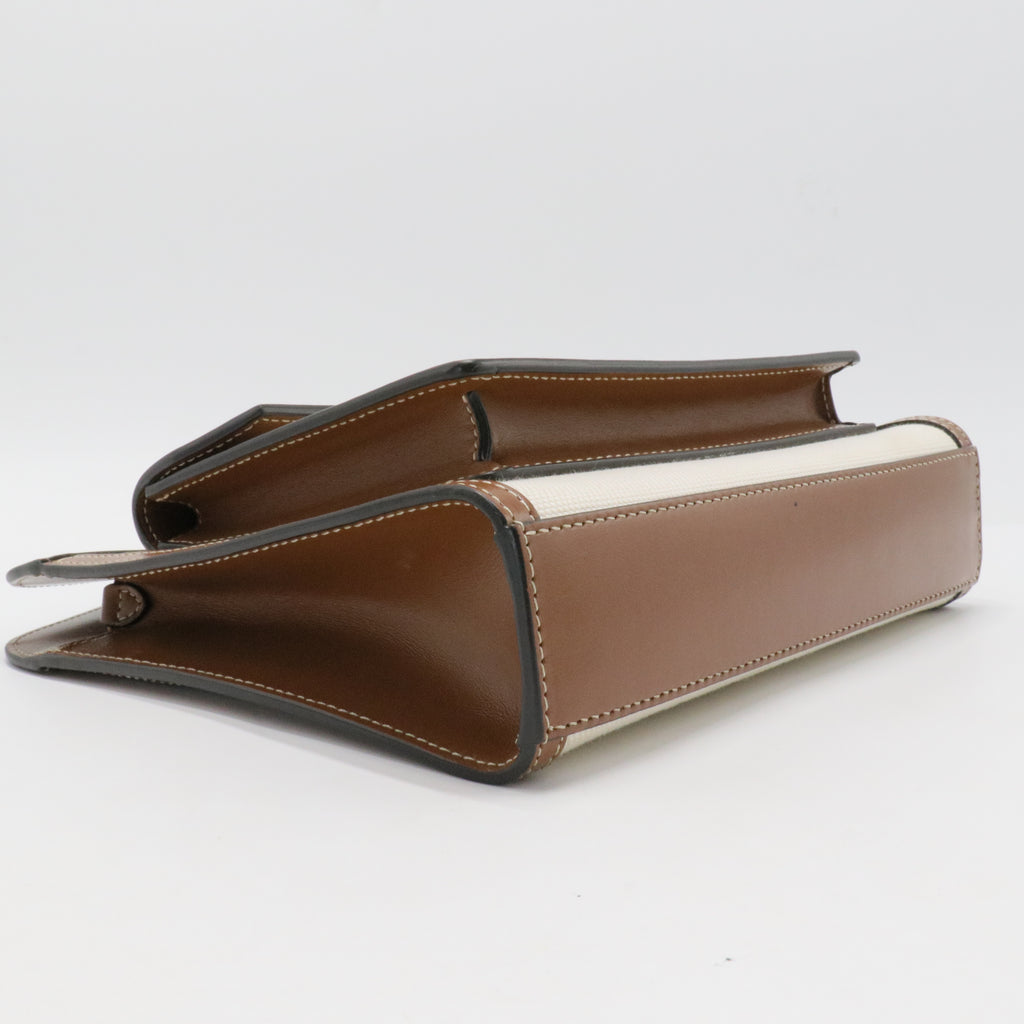 Logo Pocket Tote Canvas with Leather Mini - twins