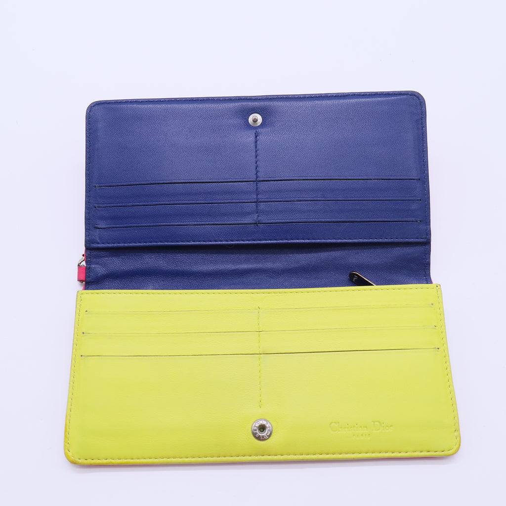 Christian Dior Calfskin Cannage Lady Dior Rendezvous Wallet Twins LDJ4241
