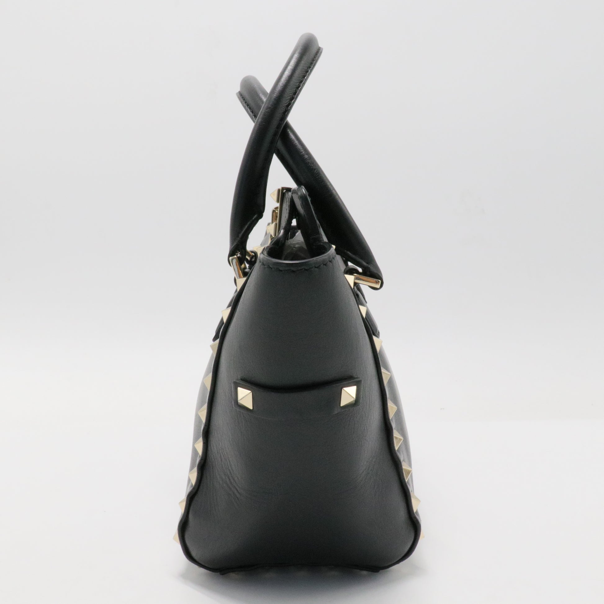 Rockstud Tote Rigid Leather Small