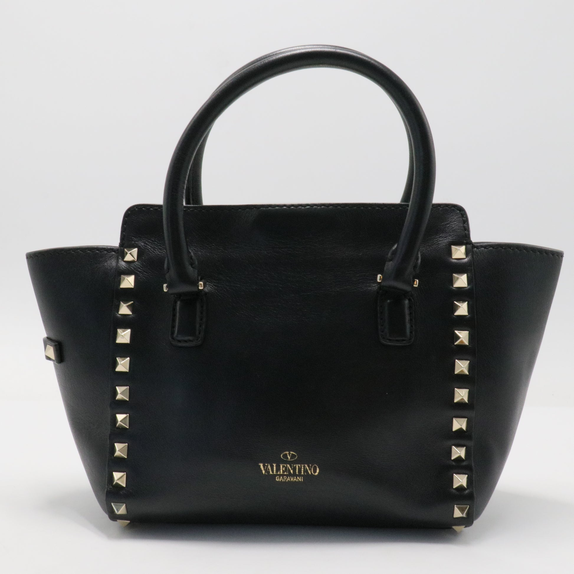 Rockstud Tote Rigid Leather Small
