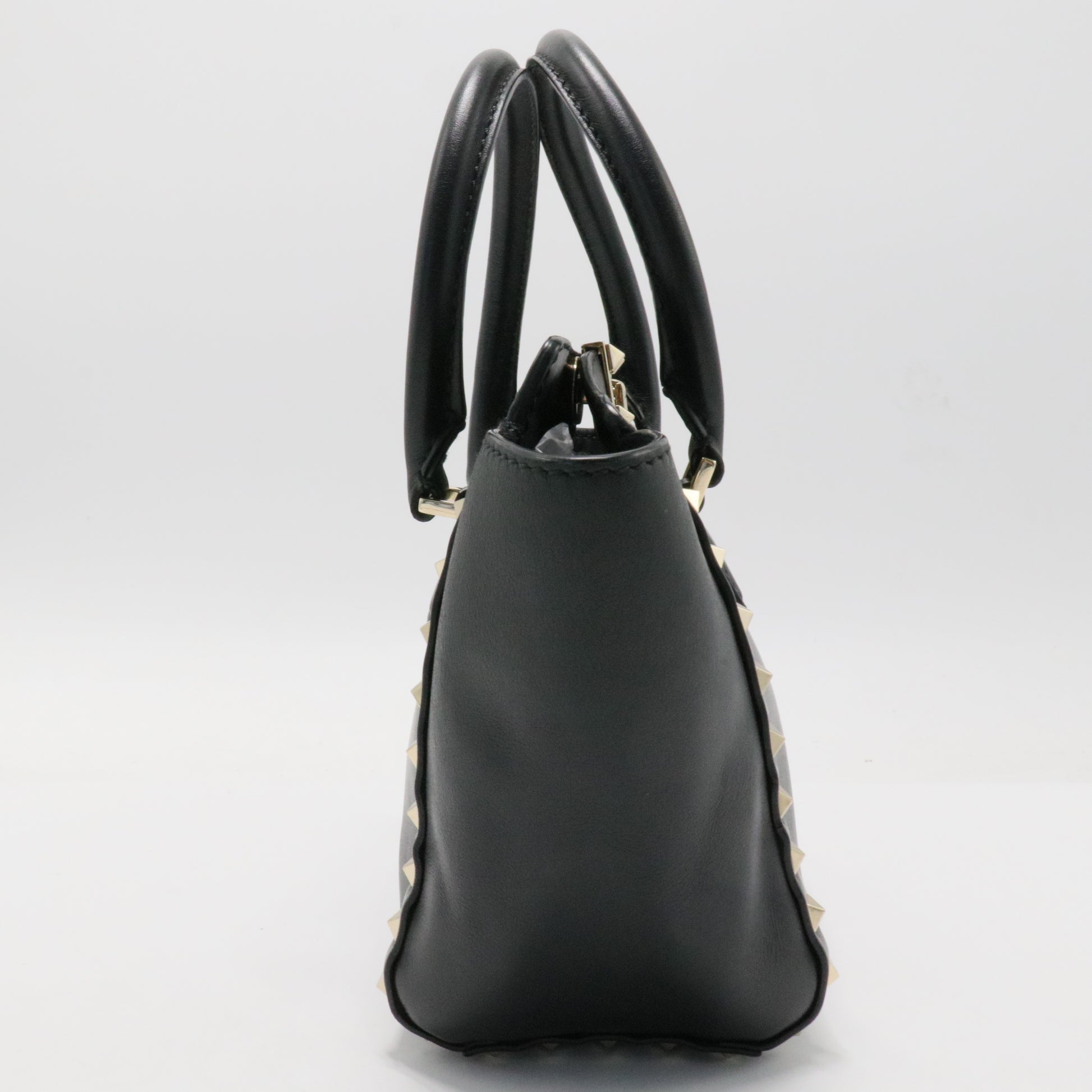 Rockstud Tote Rigid Leather Small