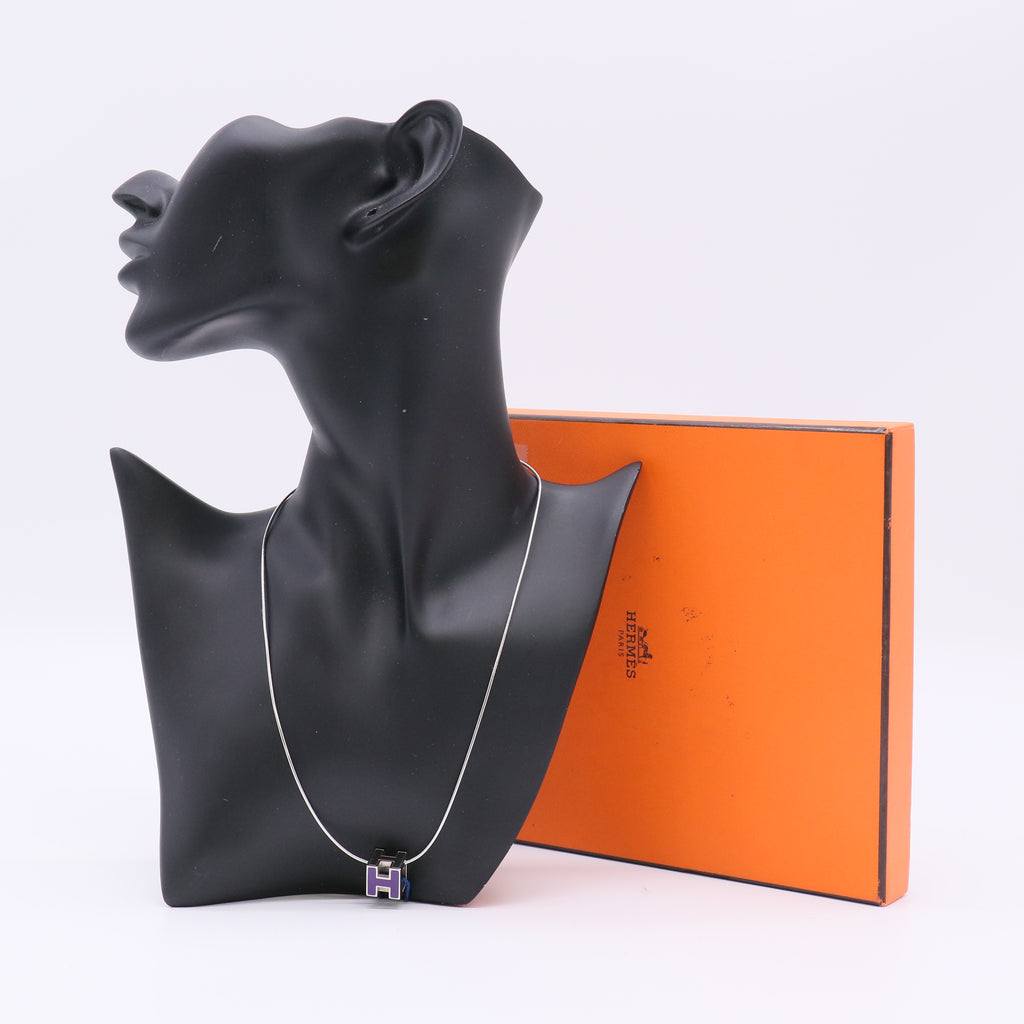 HERMES Cube d'H (H Cube) Necklace Metal Twins LDZ518