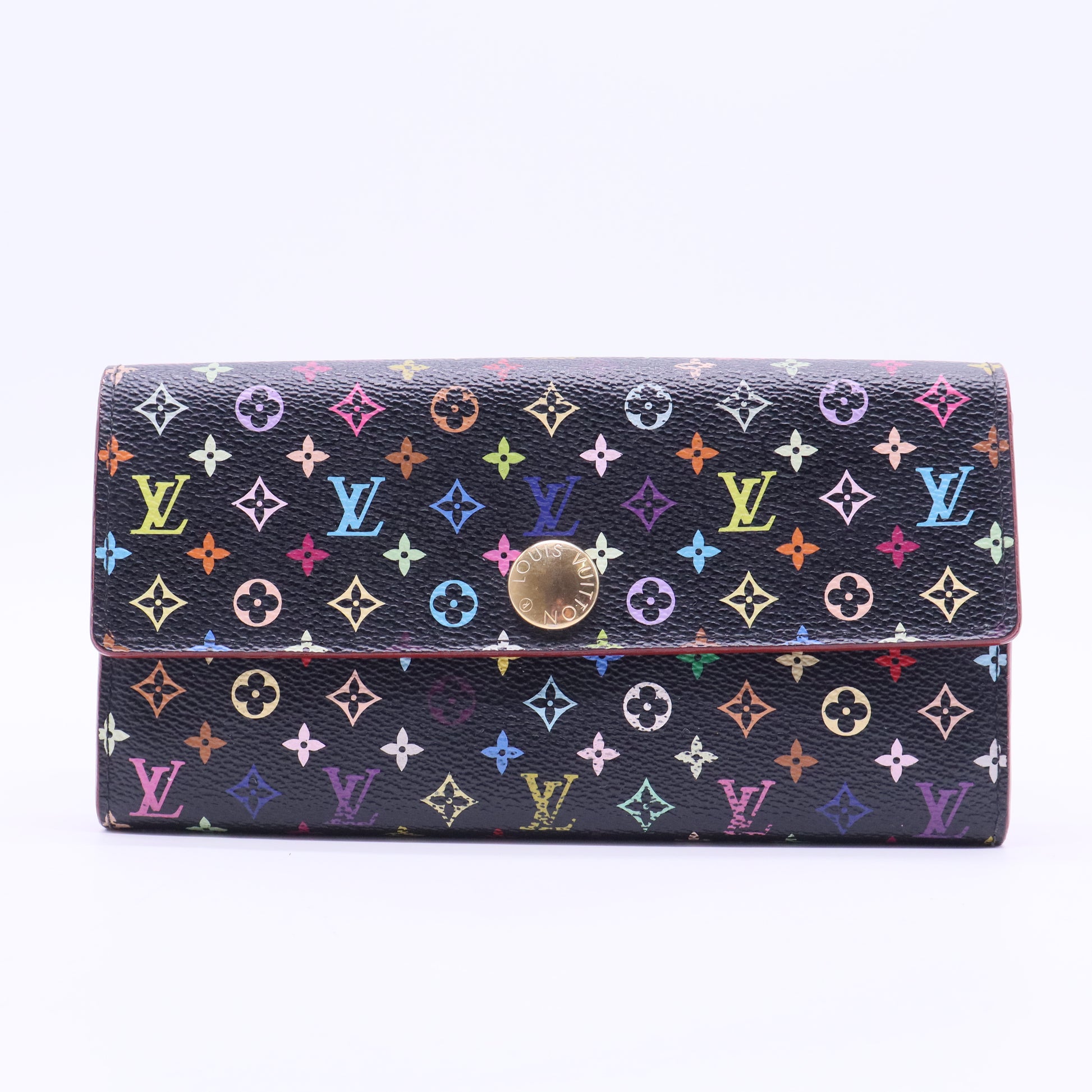  Black Multicolor Monogram Sarah Wallet