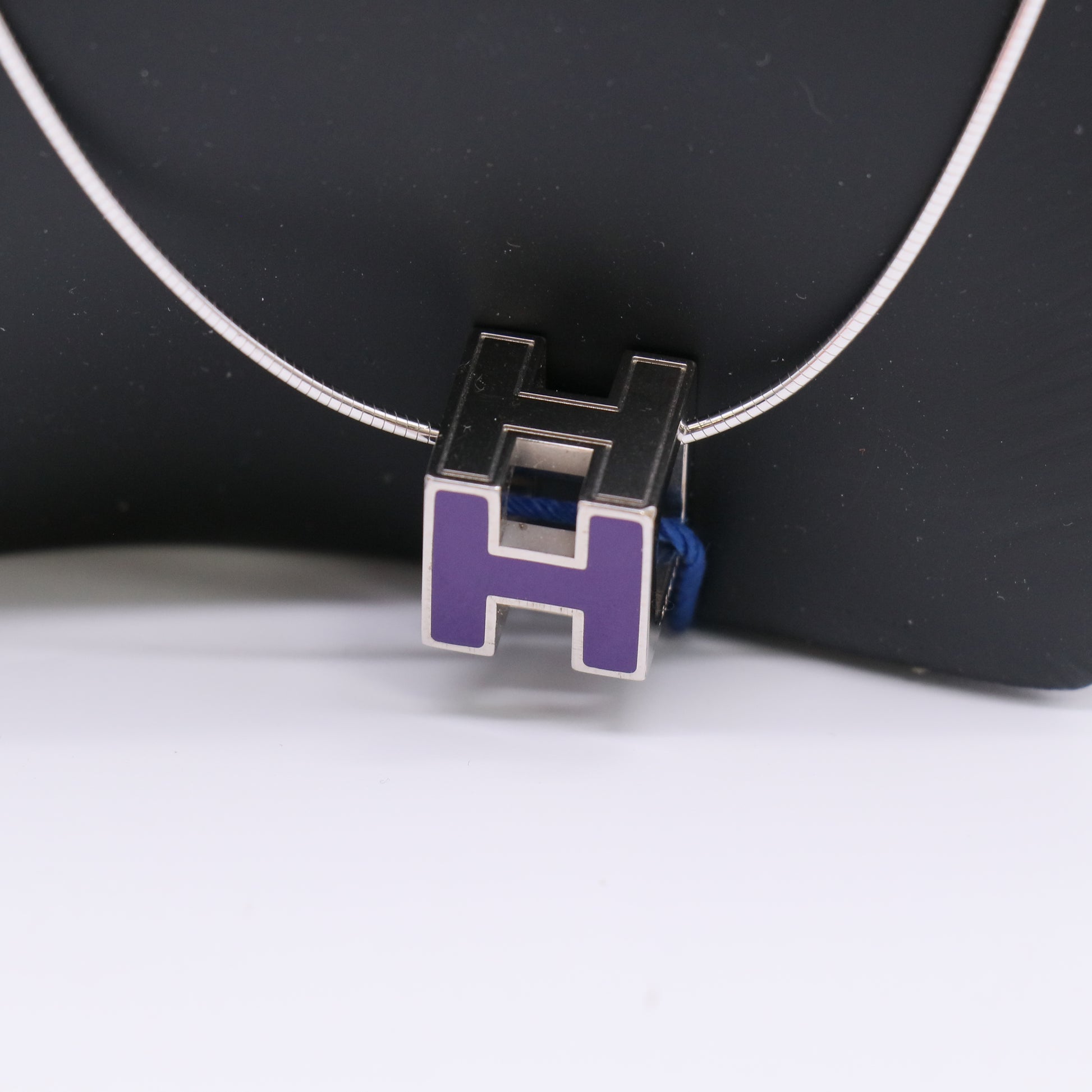 HERMES Cube d'H (H Cube) Necklace Metal Twins LDZ518