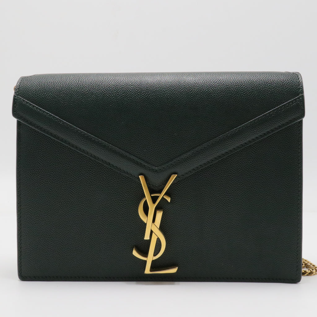 Cassandra Monogram Clasp Bag in Grain de Poudre Embossed Leather