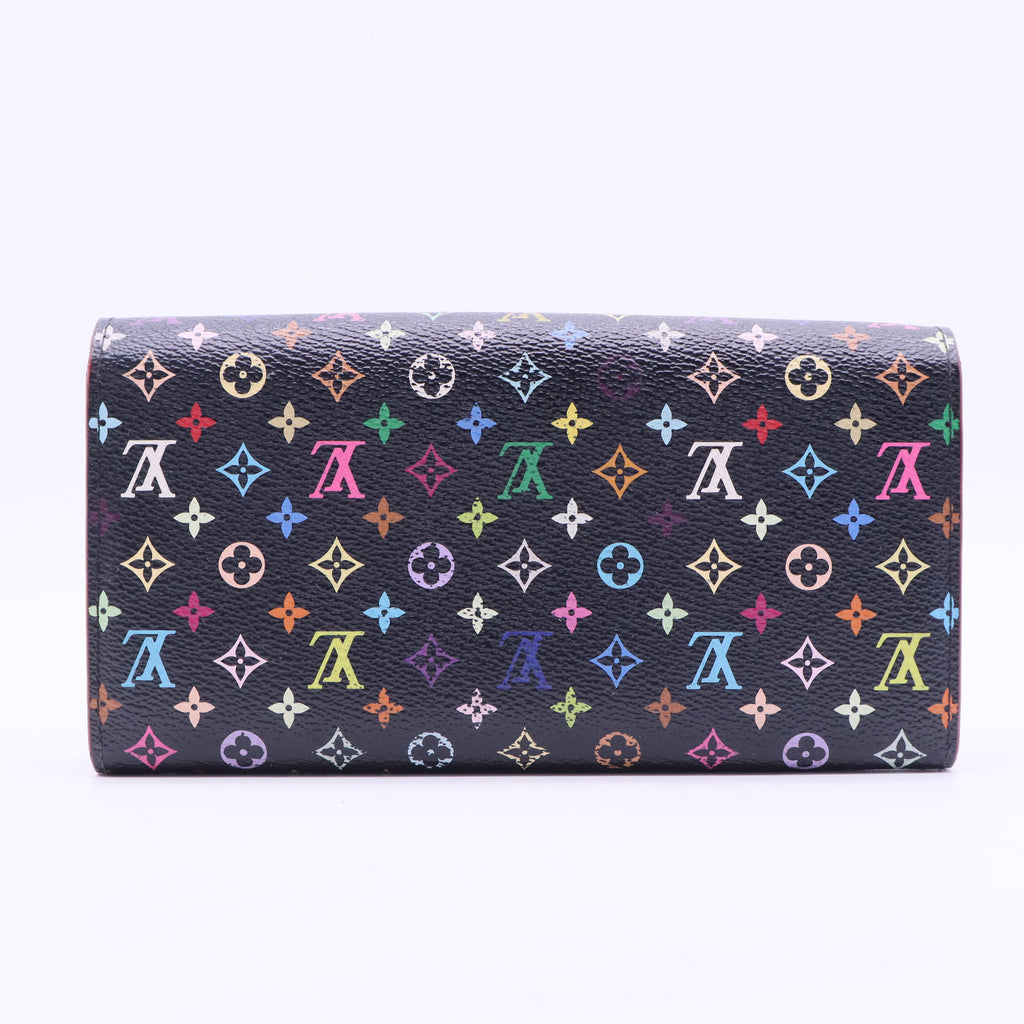  Black Multicolor Monogram Sarah Wallet