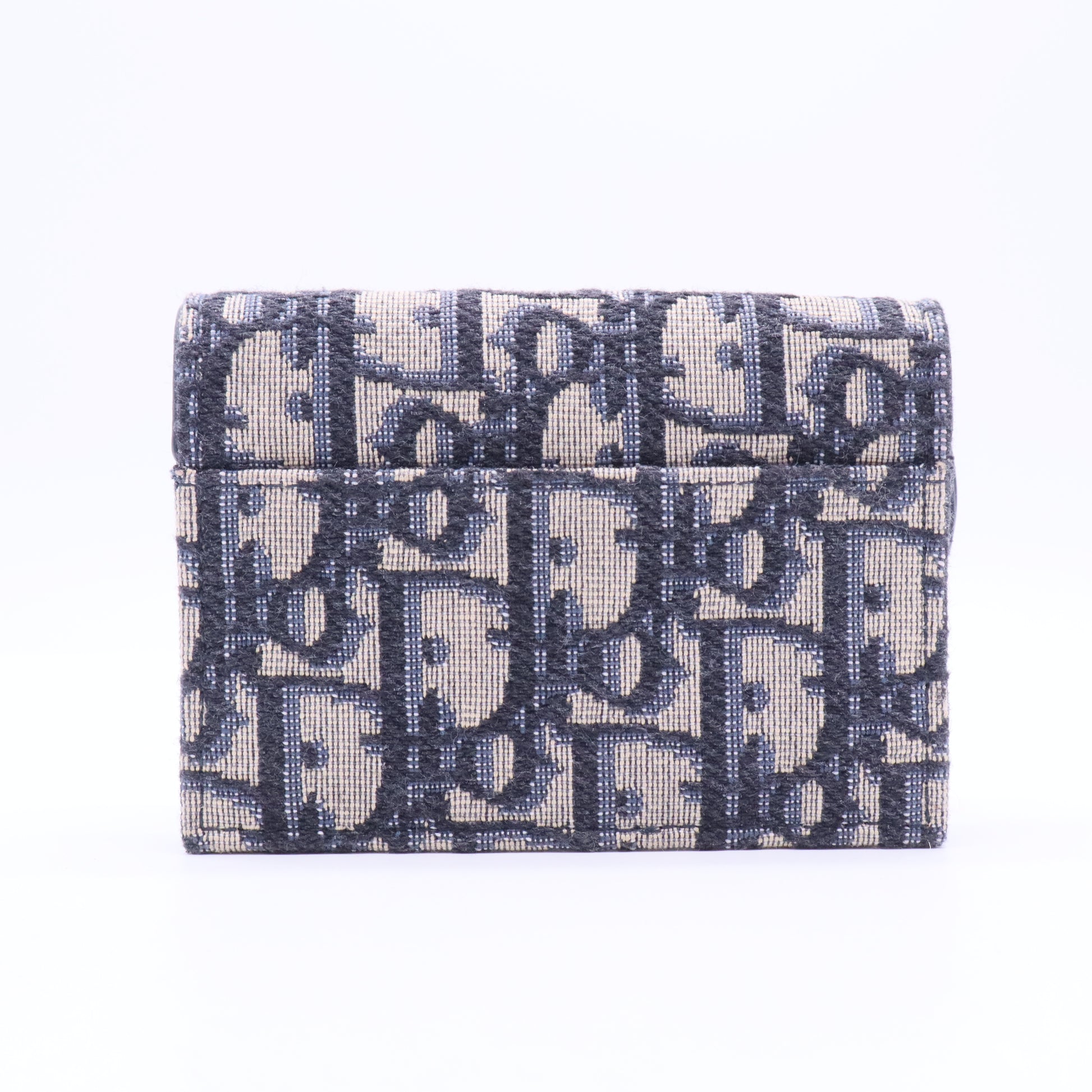 Oblique Saddle Card Holder Blue
