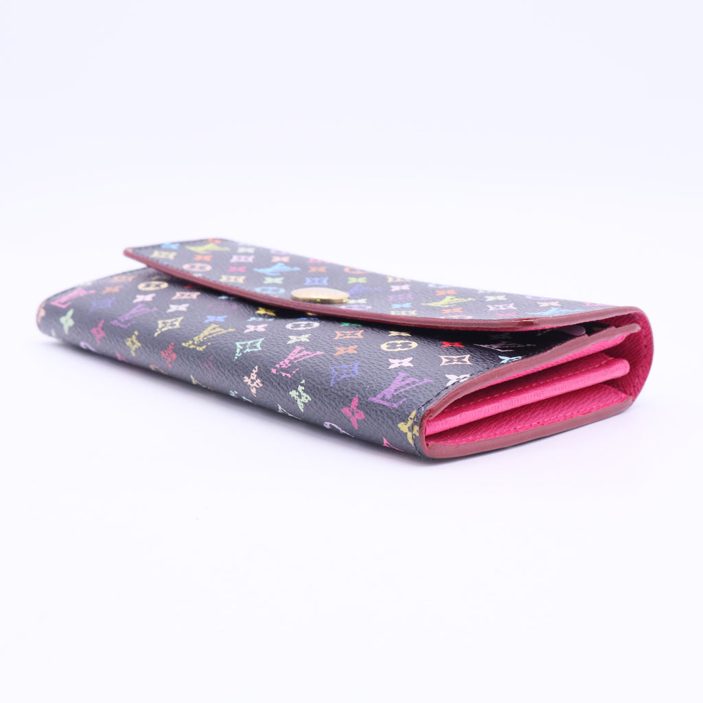  Black Multicolor Monogram Sarah Wallet