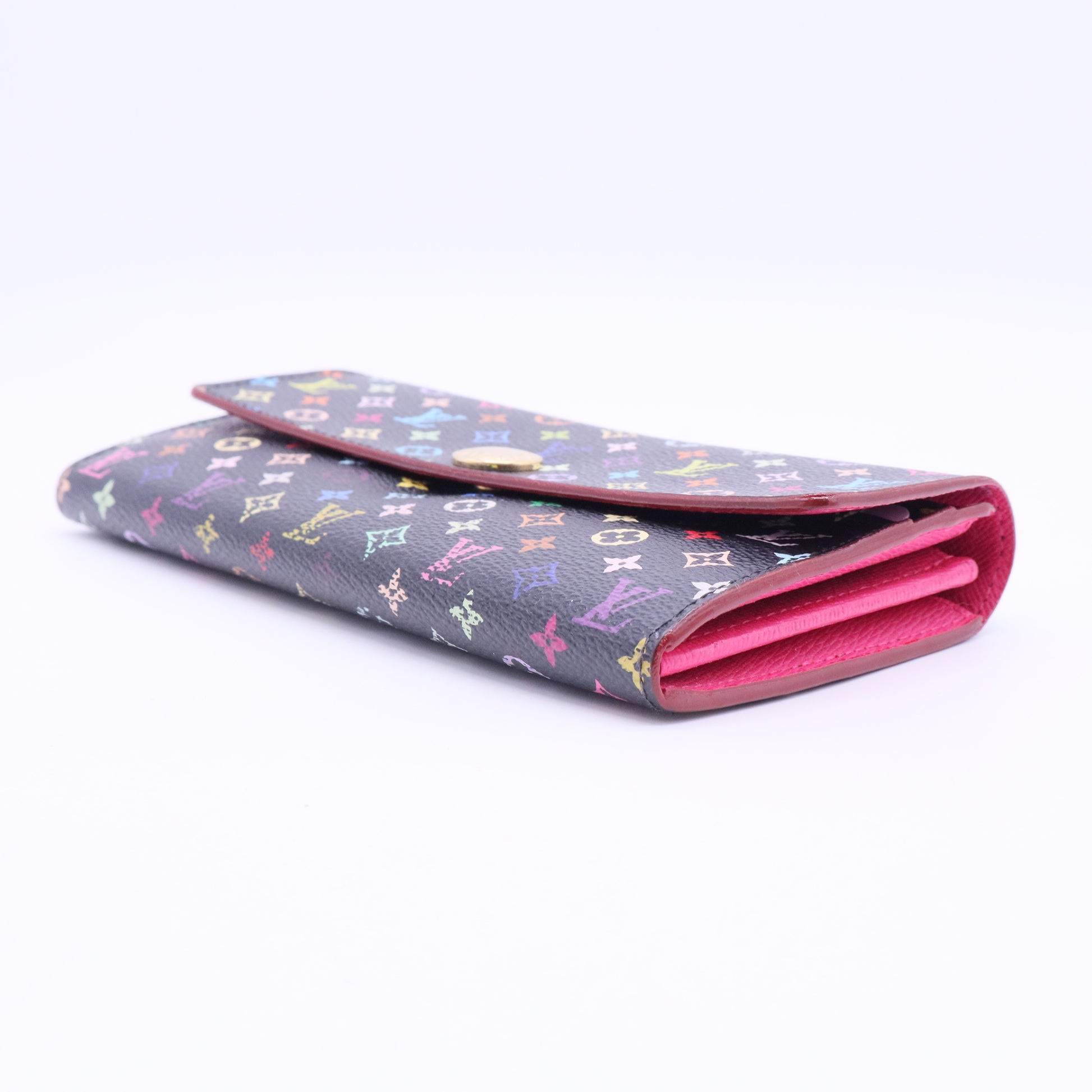  Black Multicolor Monogram Sarah Wallet