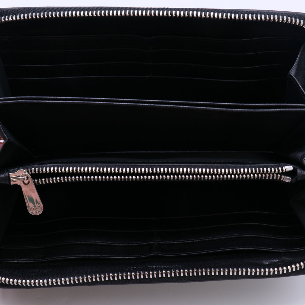 Christian Dior Black Cannage Quilted Lambskin Leather Lady Dior Zippy Wallet Twins LDJ4245