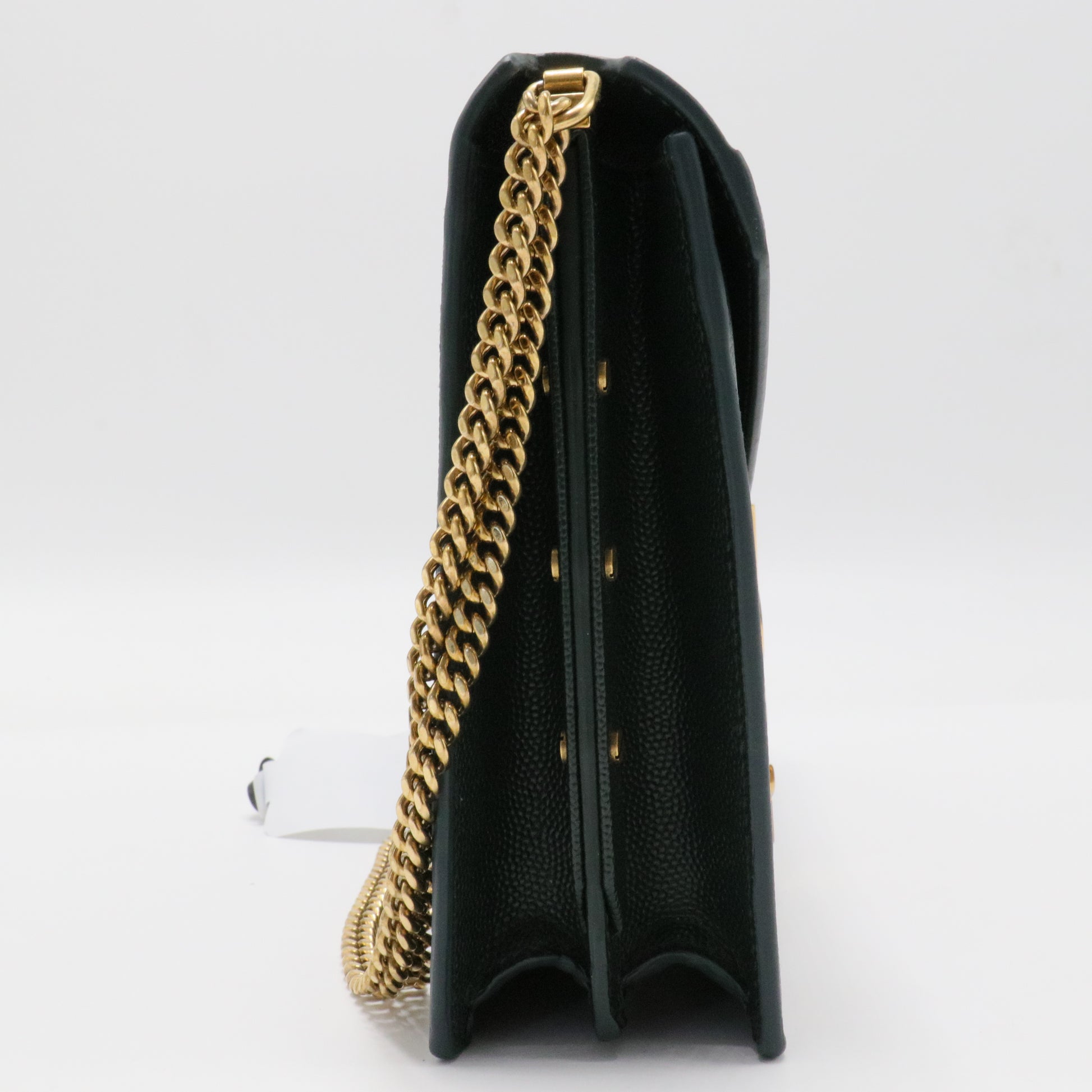Cassandra Monogram Clasp Bag in Grain de Poudre Embossed Leather
