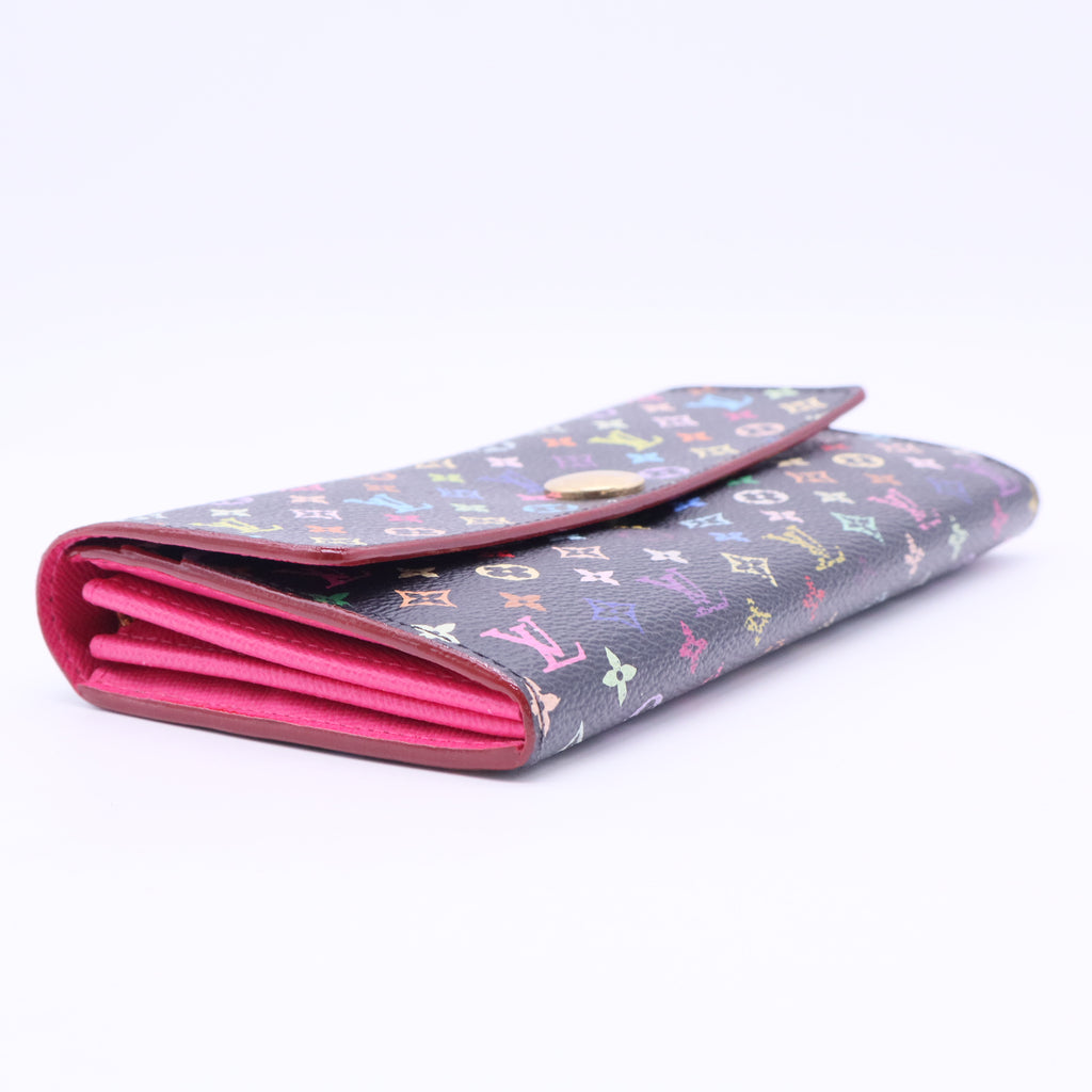  Black Multicolor Monogram Sarah Wallet