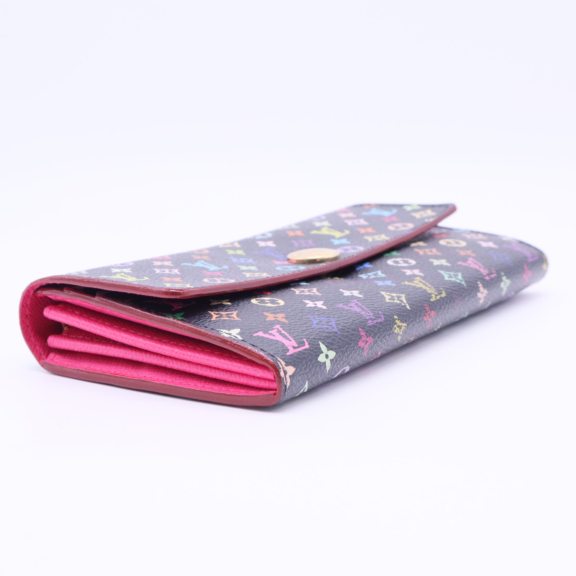  Black Multicolor Monogram Sarah Wallet