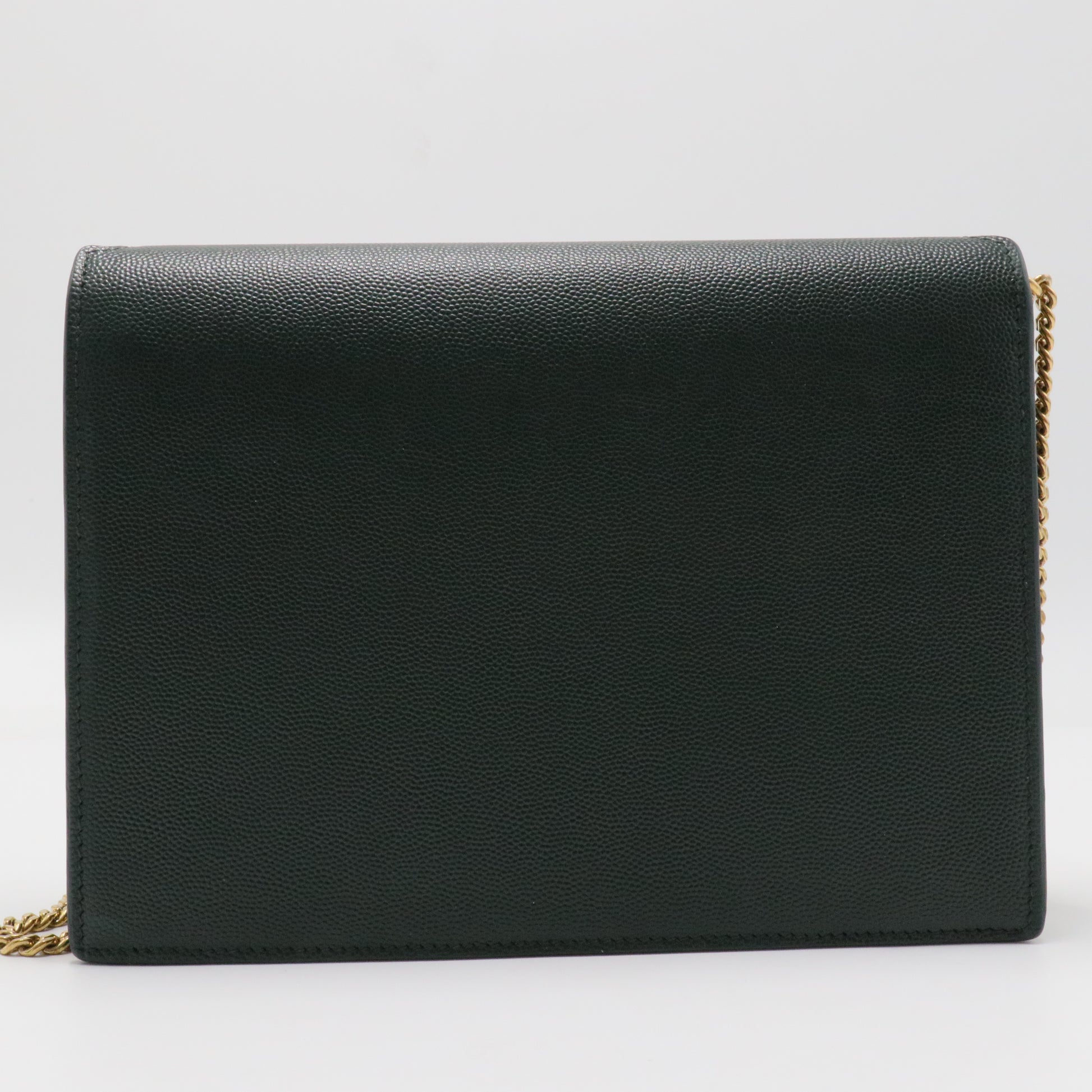 Cassandra Monogram Clasp Bag in Grain de Poudre Embossed Leather