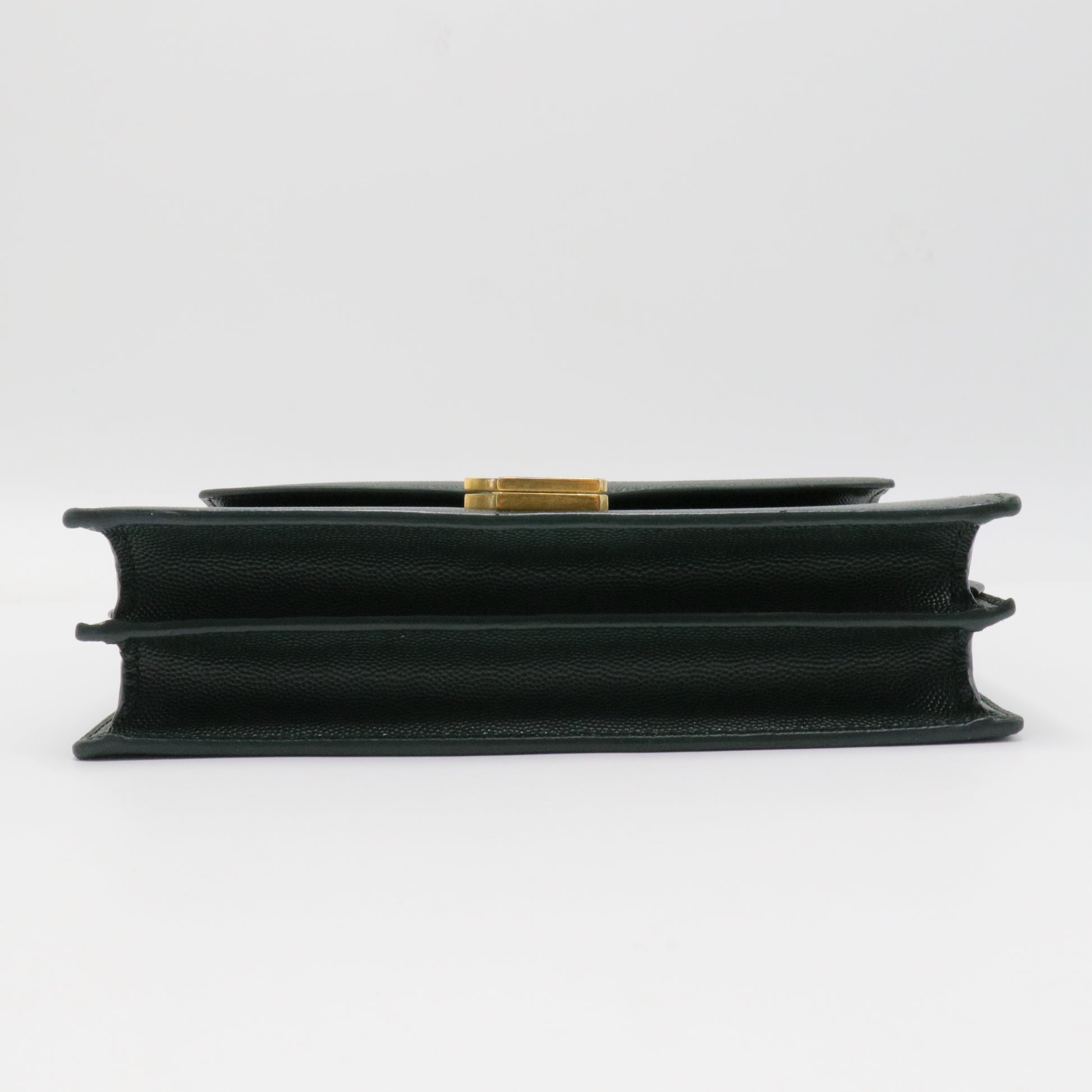 Cassandra Monogram Clasp Bag in Grain de Poudre Embossed Leather