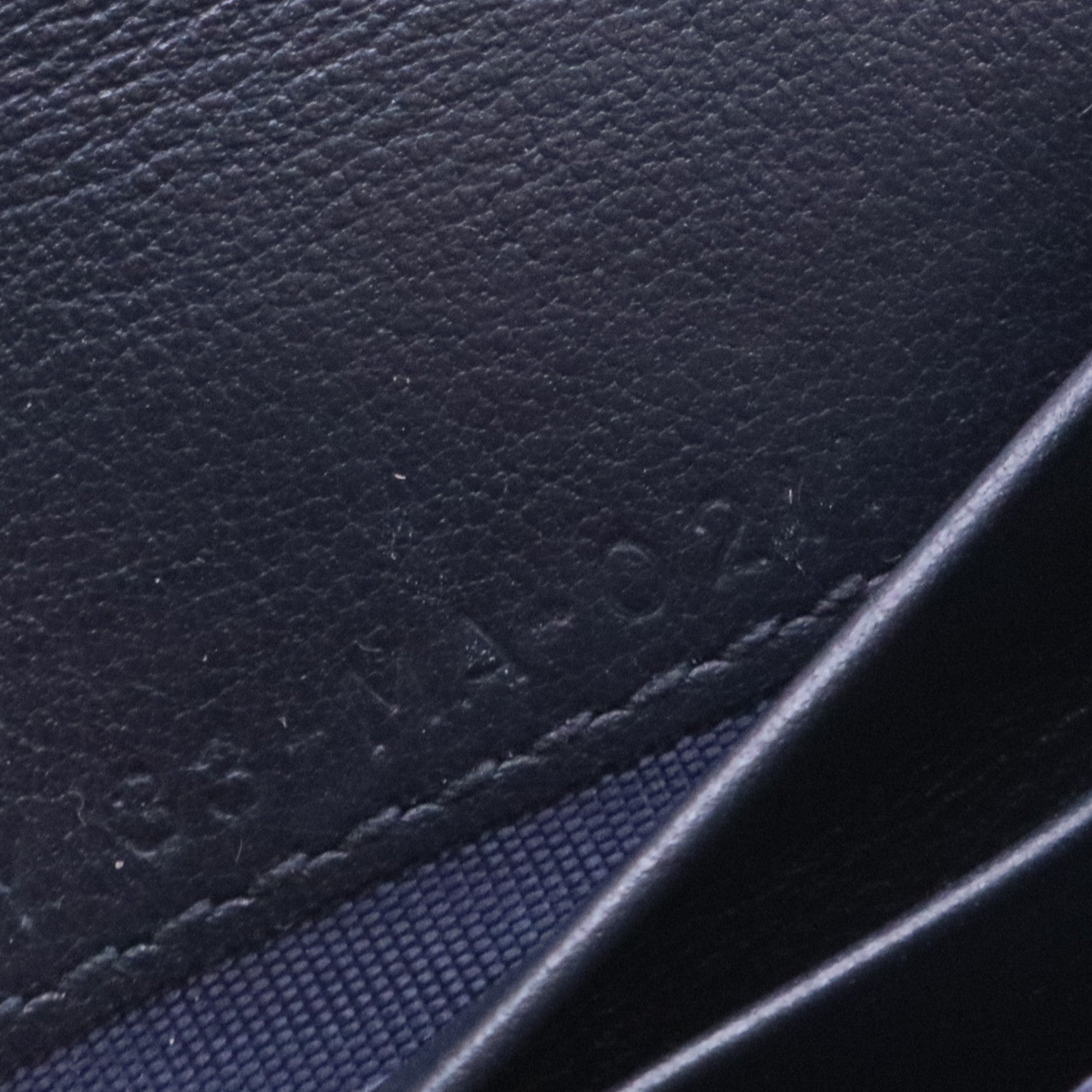 Oblique Saddle Card Holder Blue