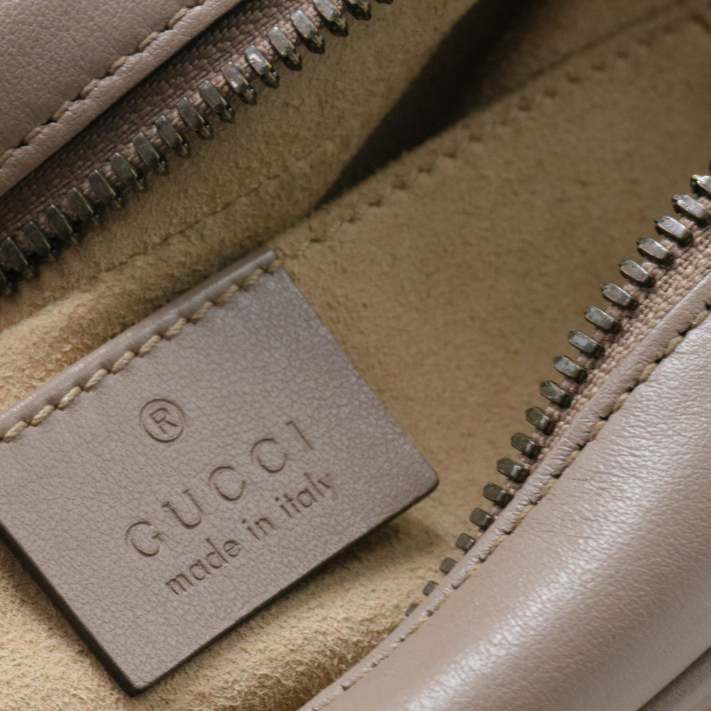 Calfskin Matelasse Small GG Marmont Chain Shoulder Bag Porcelain Rose