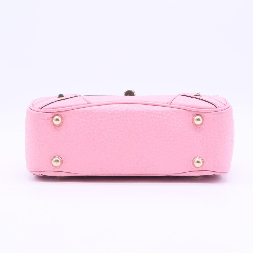 Nailhead Bamboo Top Handle Bag