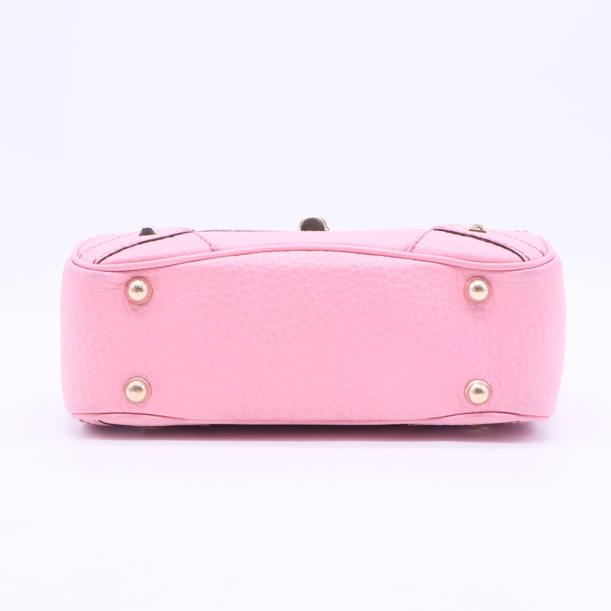 Nailhead Bamboo Top Handle Bag