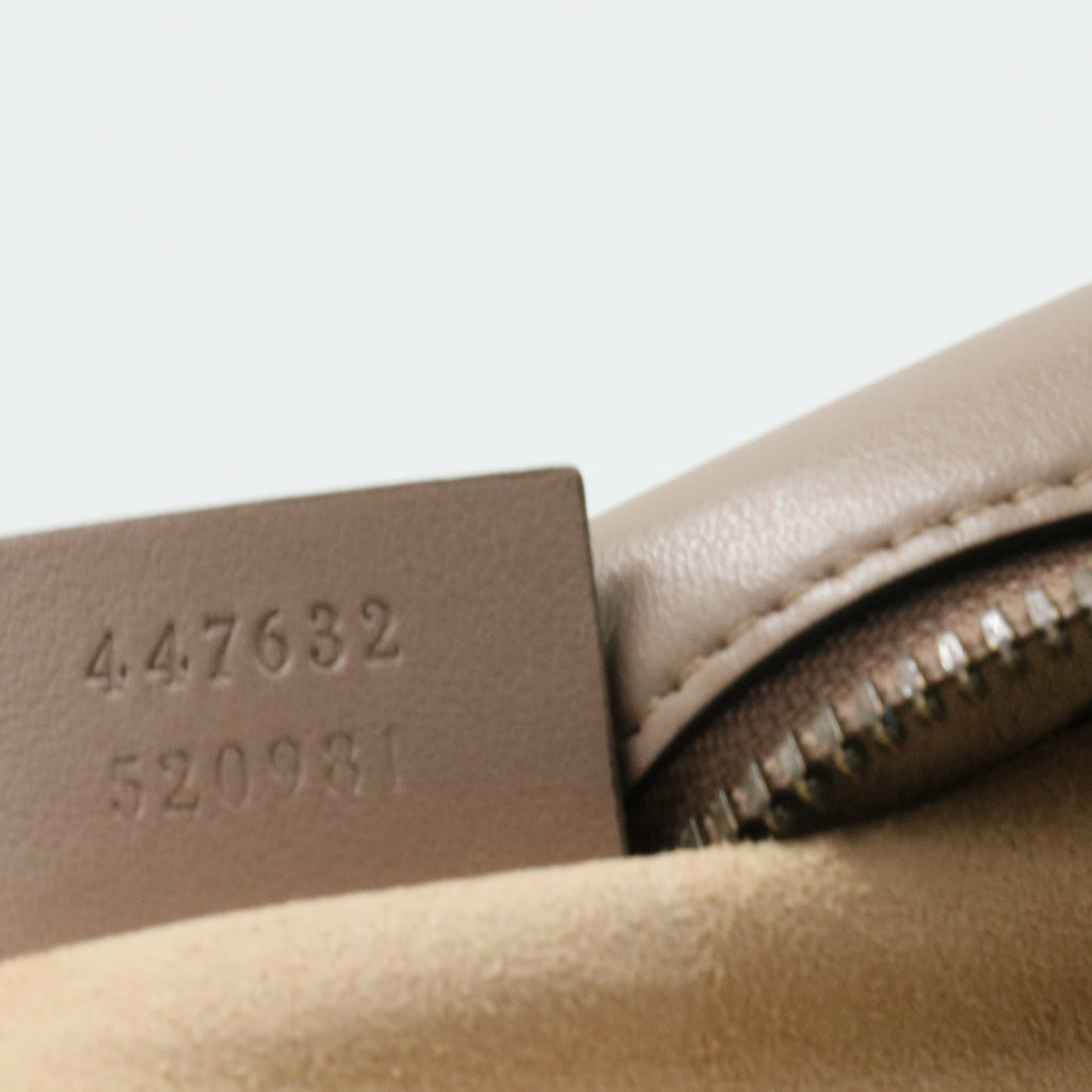 Calfskin Matelasse Small GG Marmont Chain Shoulder Bag Porcelain Rose