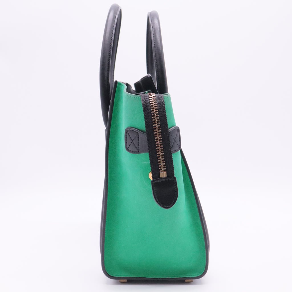 Tricolor Luggage Bag Leather Micro
