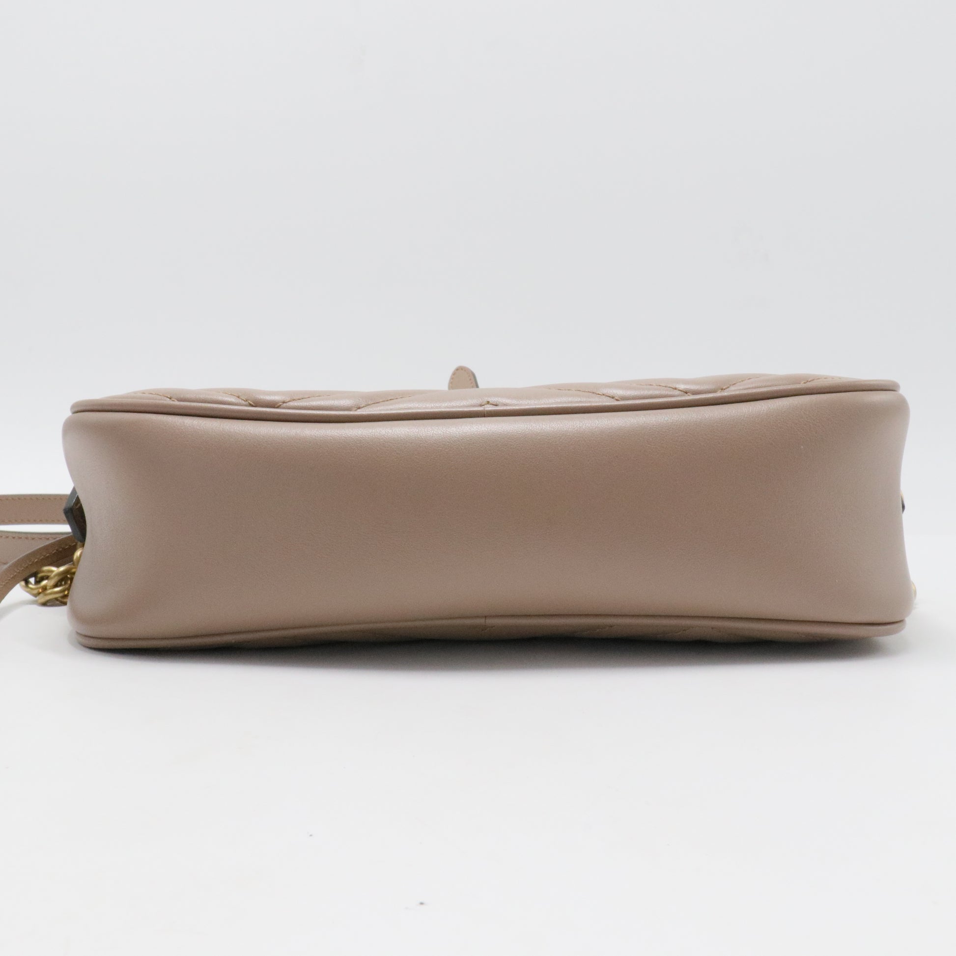 Calfskin Matelasse Small GG Marmont Chain Shoulder Bag Porcelain Rose