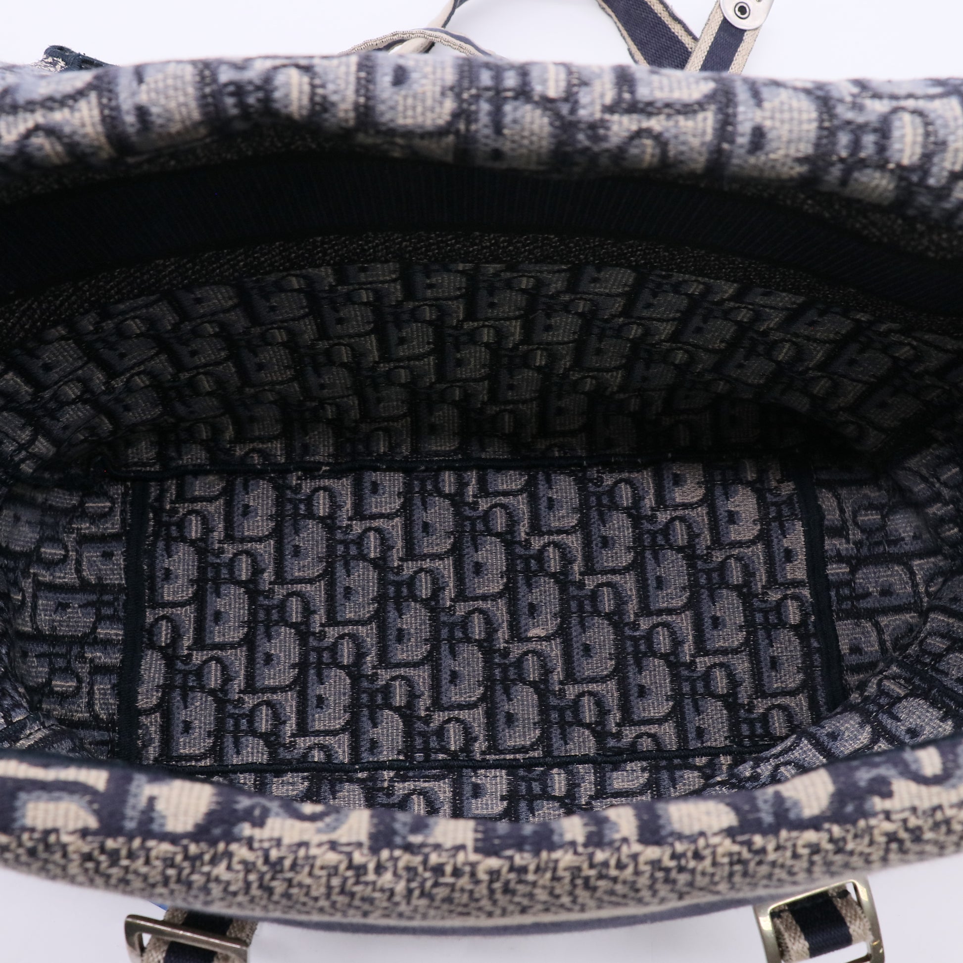 Christian Dior Blue Dior Oblique Embroidery Medium Diorcamp Bag Twins LDZ533