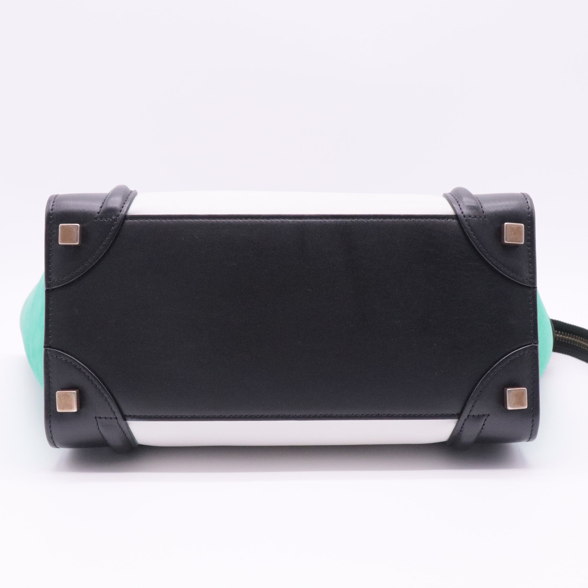 Tricolor Luggage Bag Leather Micro