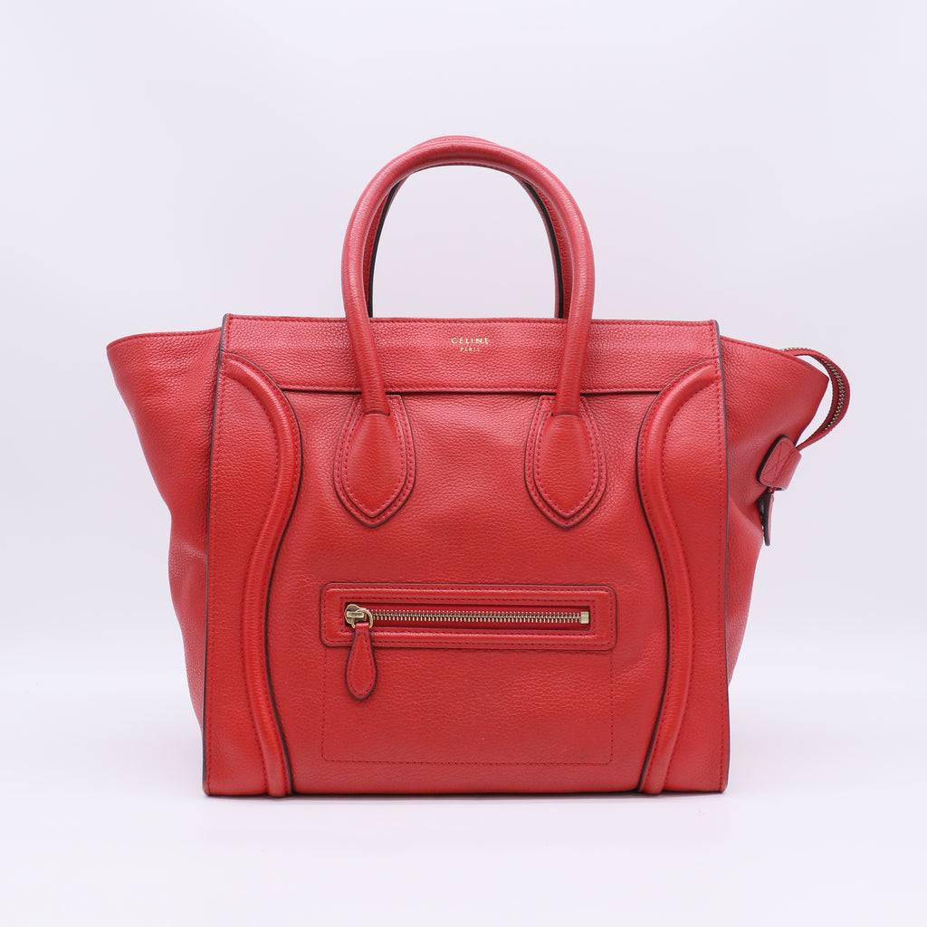 Celine Drummed Calfskin Luggage Bag Twins LDZ526