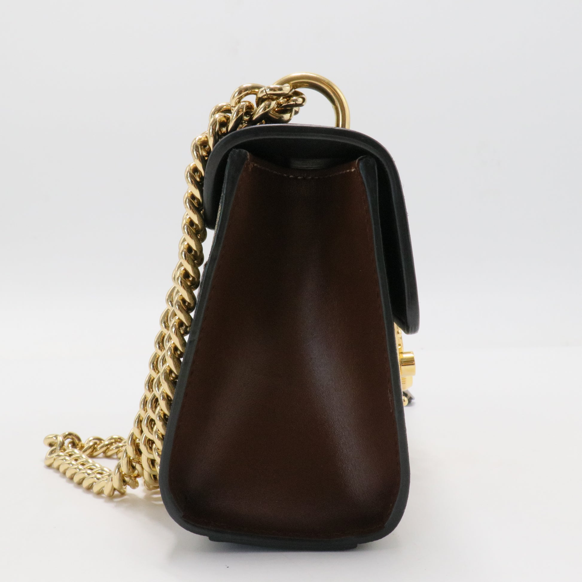 Padlock Shoulder Bag GG Coated Canvas and Leather Small