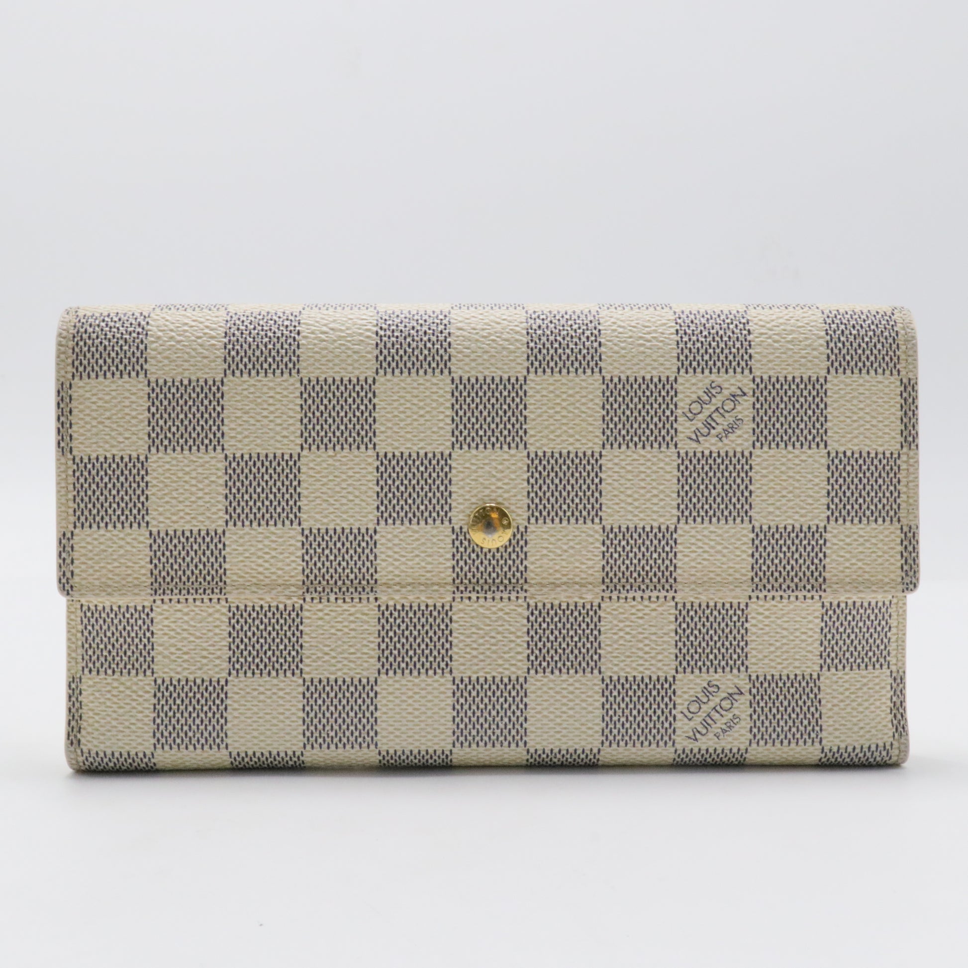 White Damier Azur Sarah Wallet