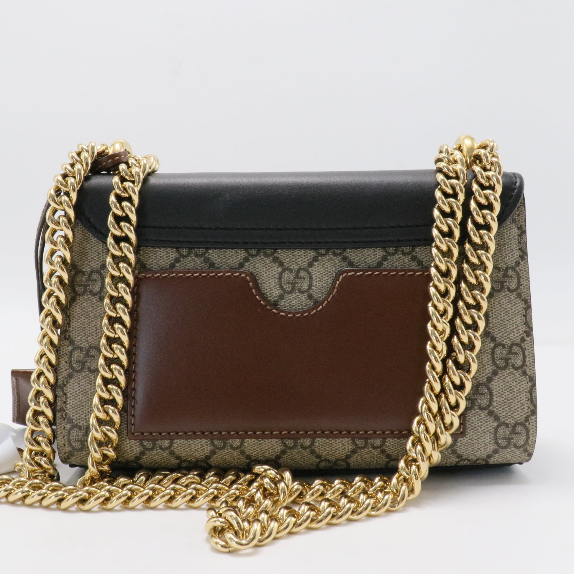 Padlock Shoulder Bag GG Coated Canvas and Leather Small
