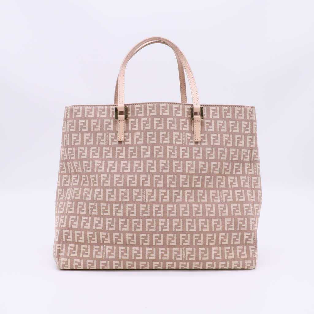 Fendi Zucchino FF Canvas Tote Bag twins B23335