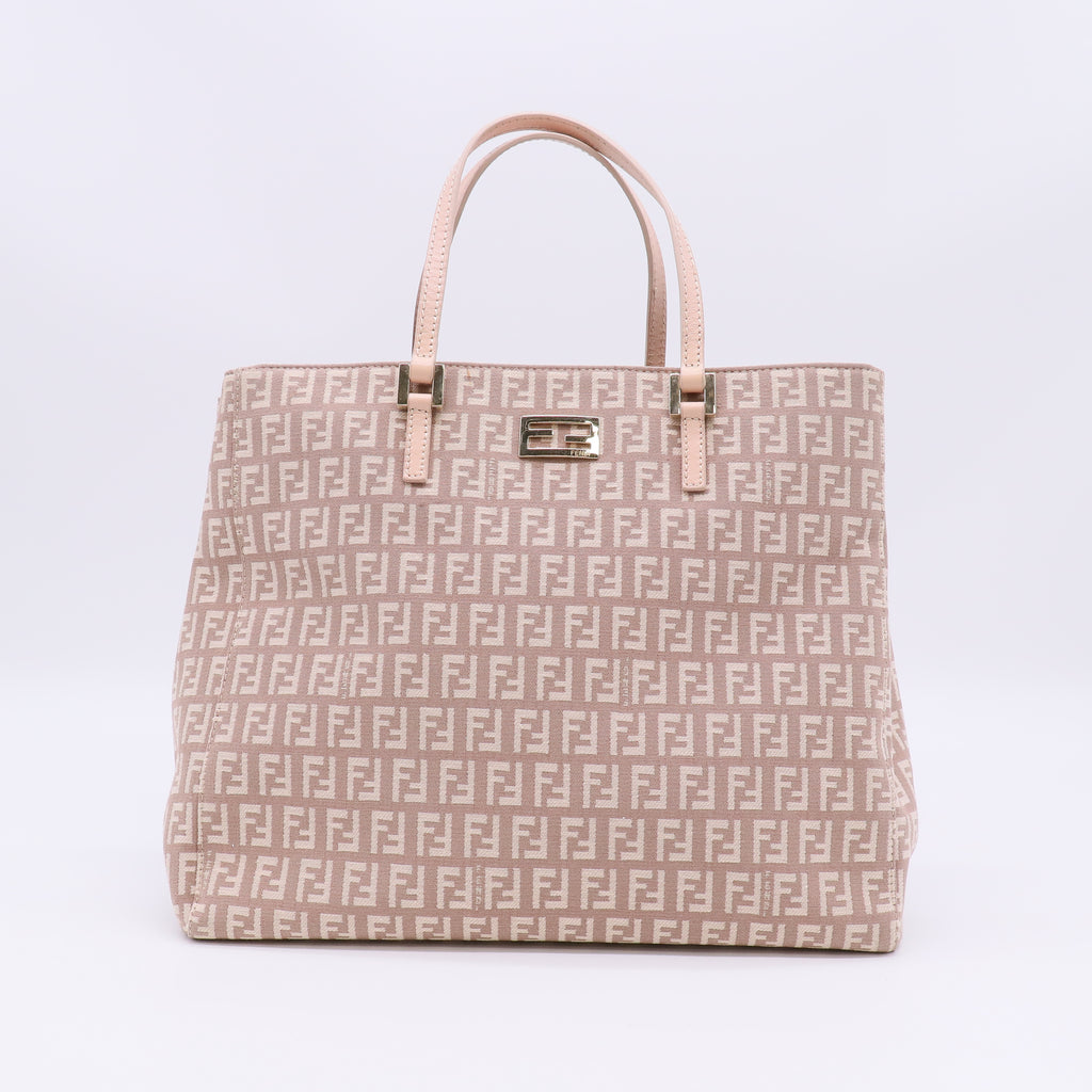 Fendi Zucchino FF Canvas Tote Bag twins B23335
