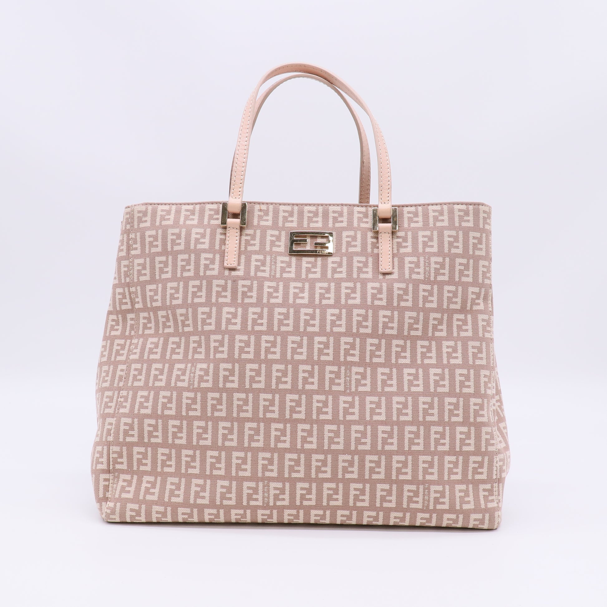 Fendi Zucchino FF Canvas Tote Bag twins B23335