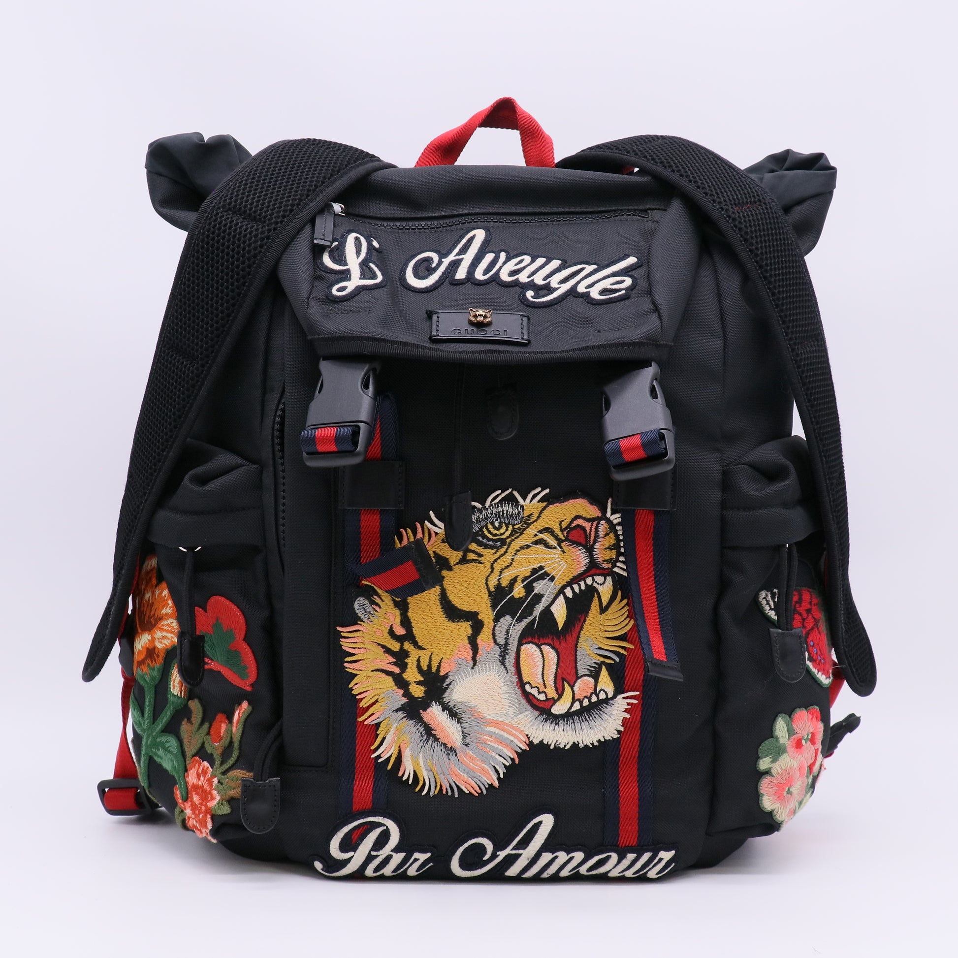 Gucci Techno Canvas Web L'Aveugle Par Amour Embroidered Twins LDJ5695