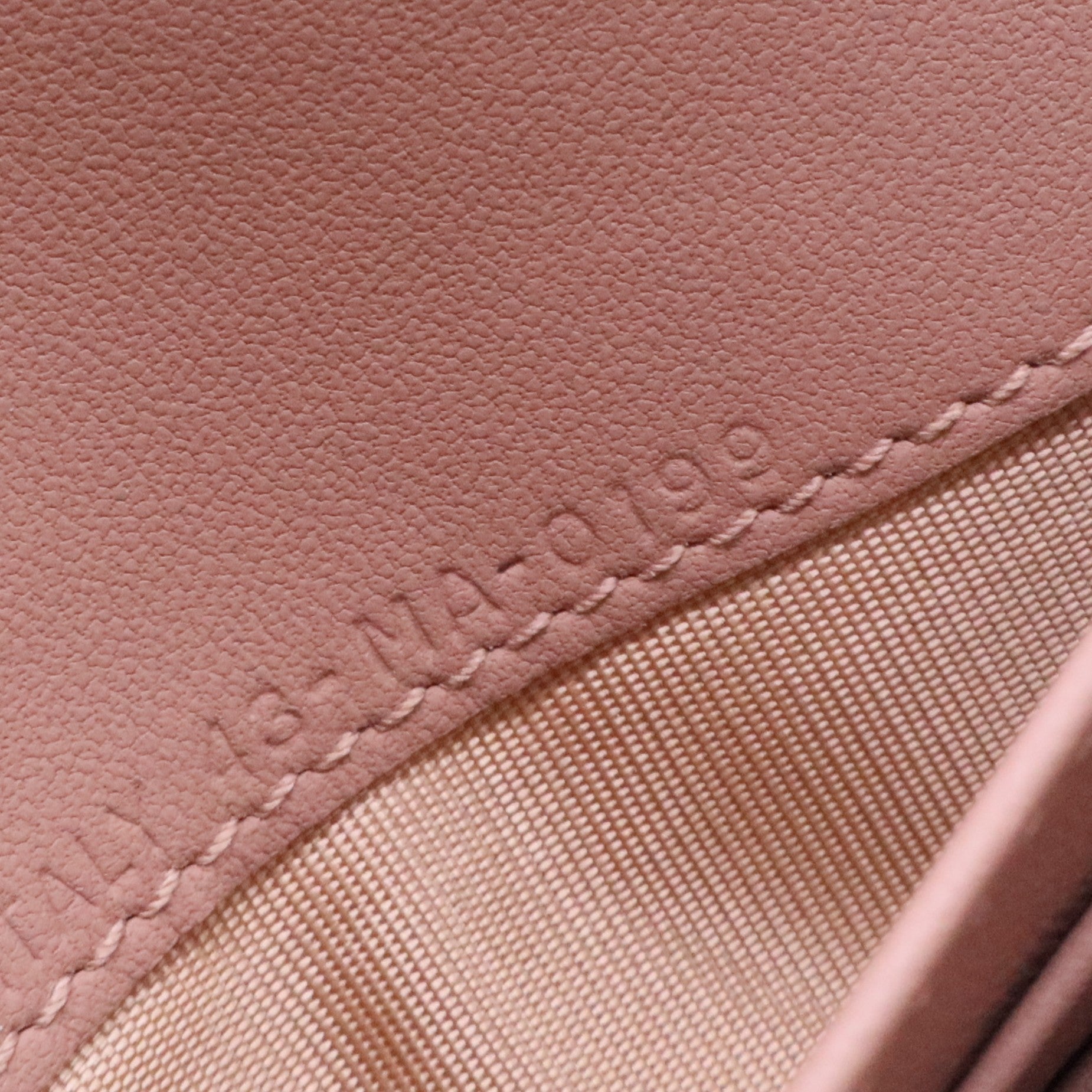 Saddle Leather Chain Wallet in Pink