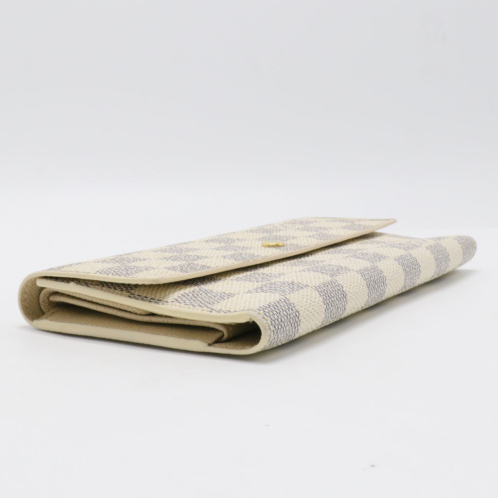 White Damier Azur Sarah Wallet