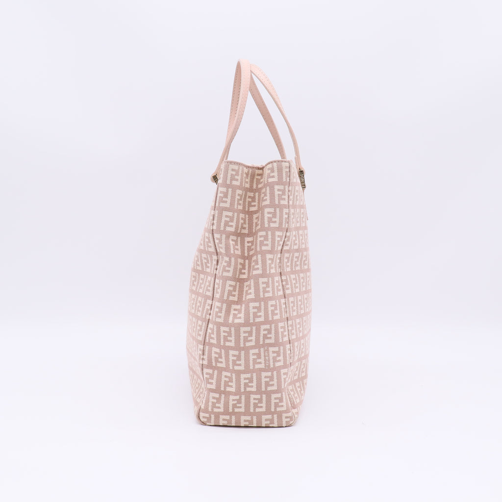 Fendi Zucchino FF Canvas Tote Bag twins B23335