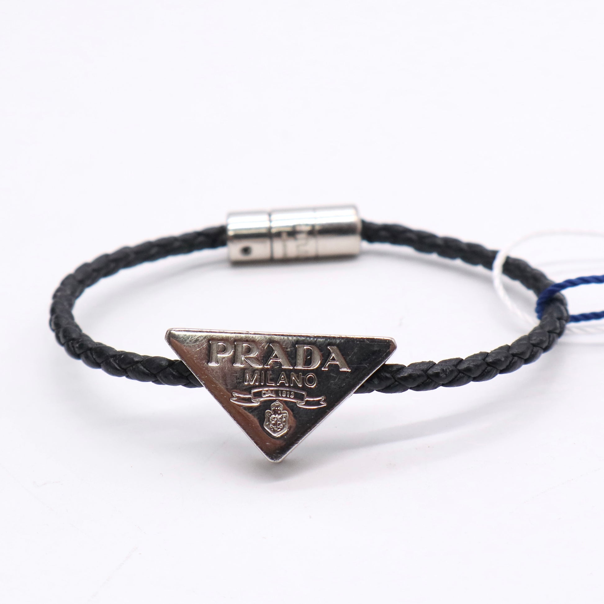 4KAppreciation Prada Black Silver Tone Bracelet Twins LDJ3145