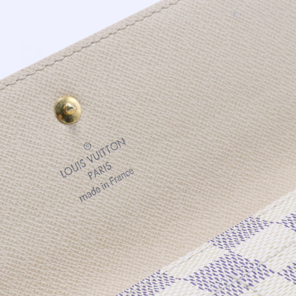 White Damier Azur Sarah Wallet