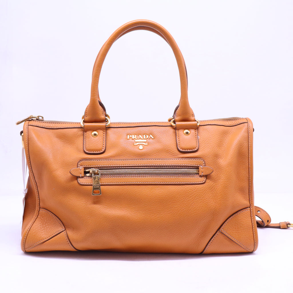 Front Zip Convertible Satchel Vitello Phenix Medium B21168