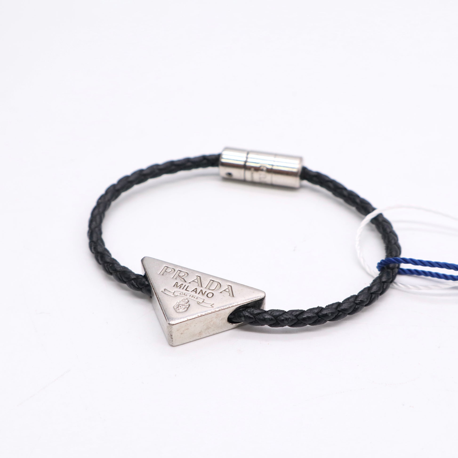 4KAppreciation Prada Black Silver Tone Bracelet Twins LDJ3145