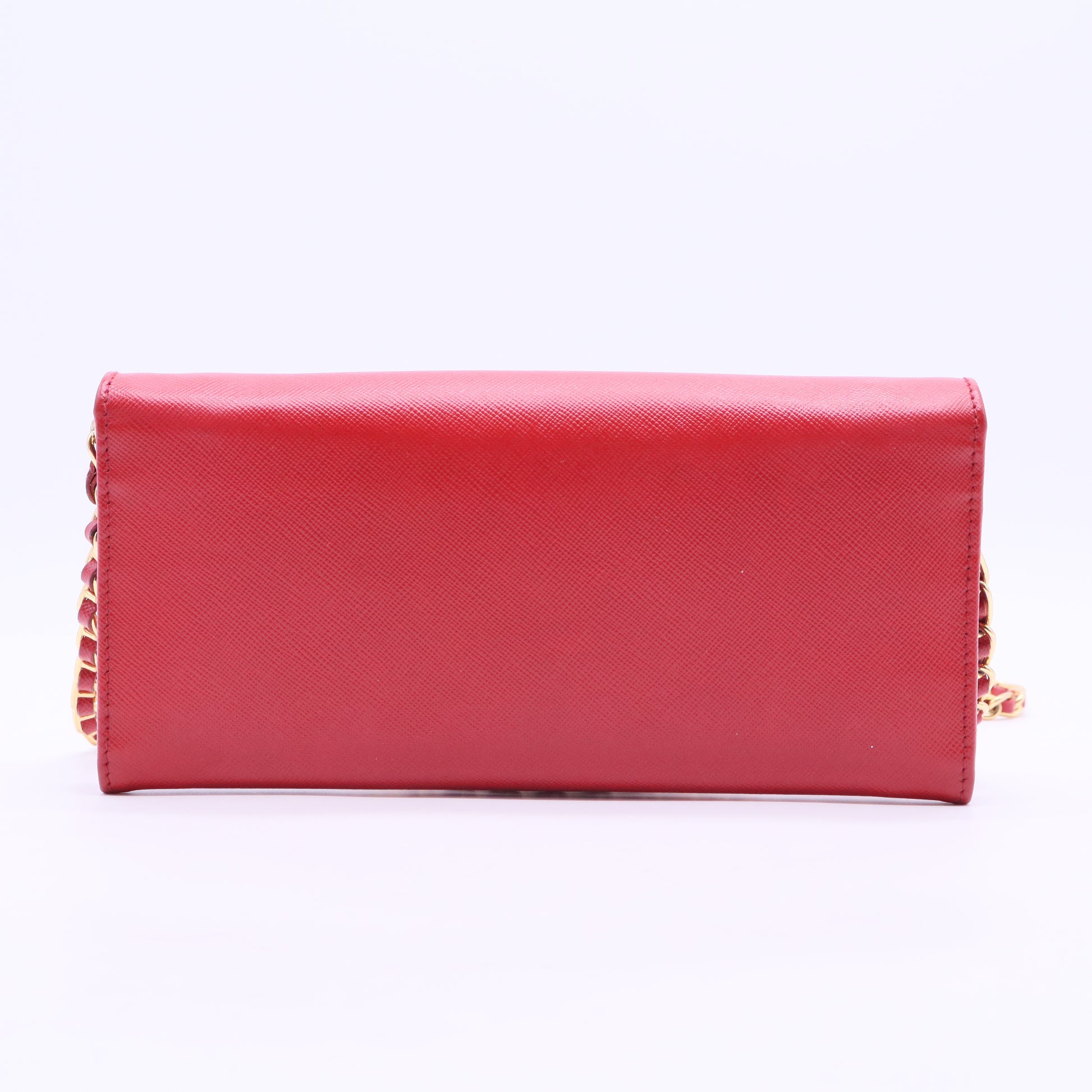 Saffiano Metal Wallet on Chain